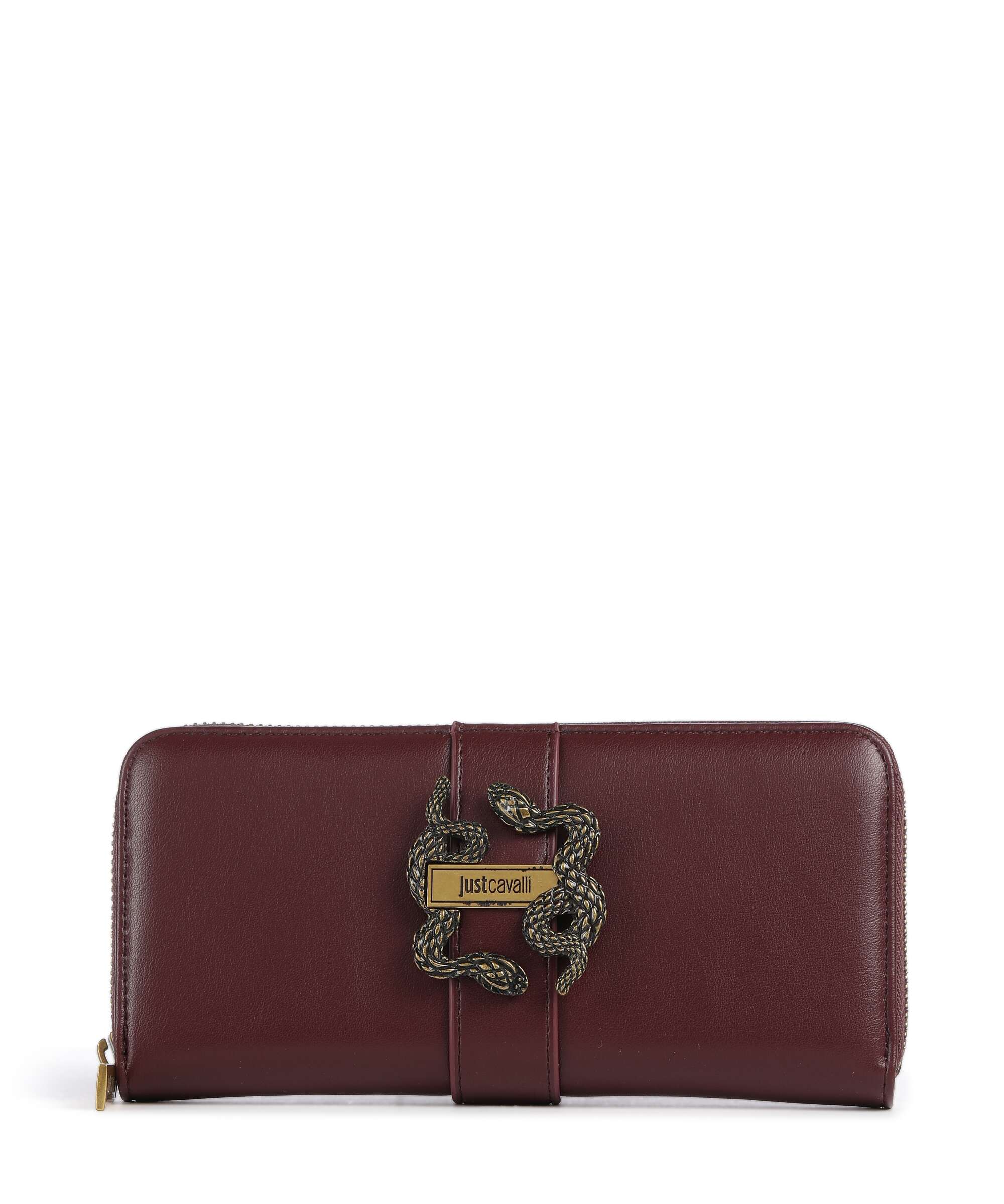 Just Cavalli Iconic Snakes Portfel cordovan