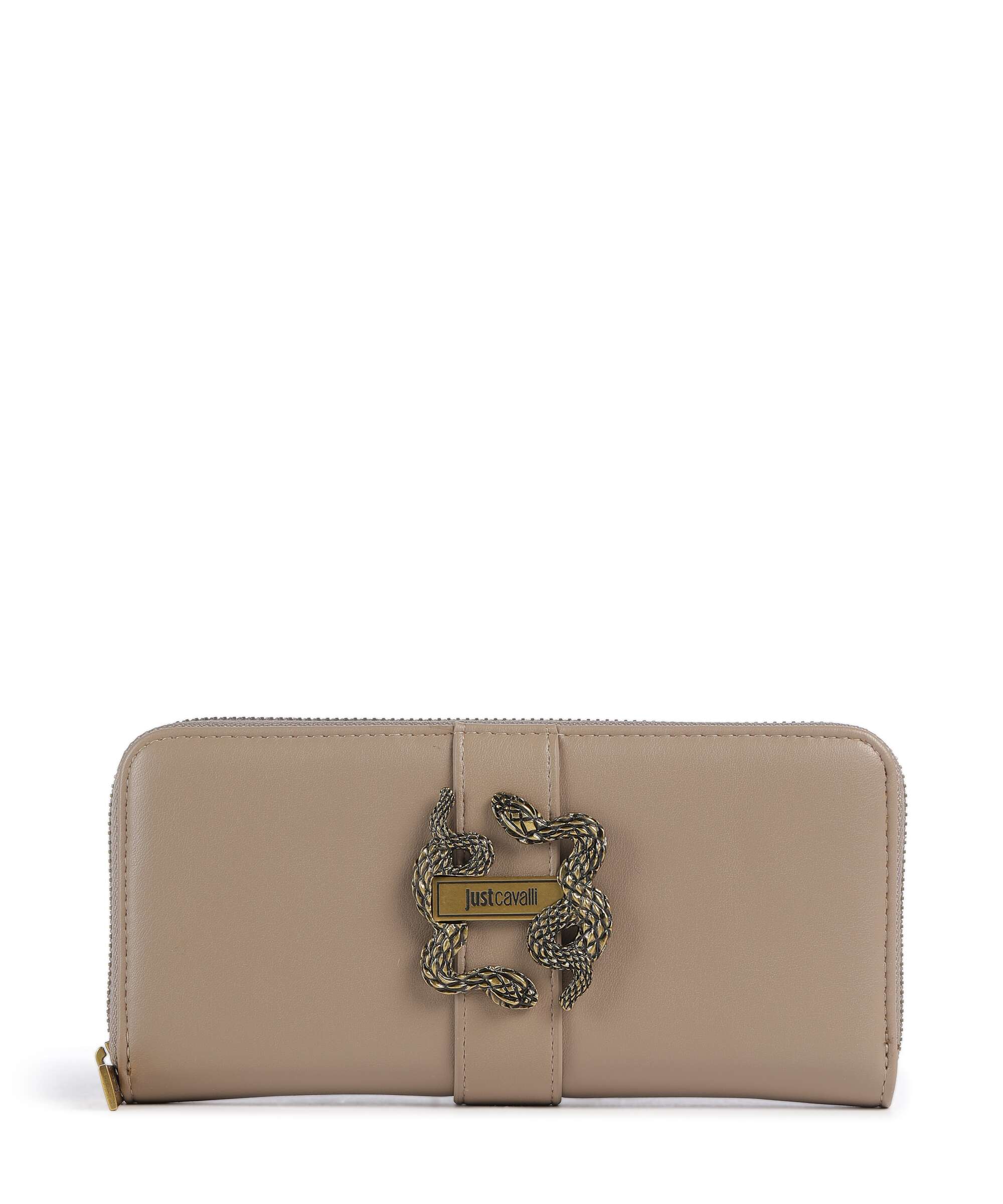 Just Cavalli Iconic Snakes Portfel tan