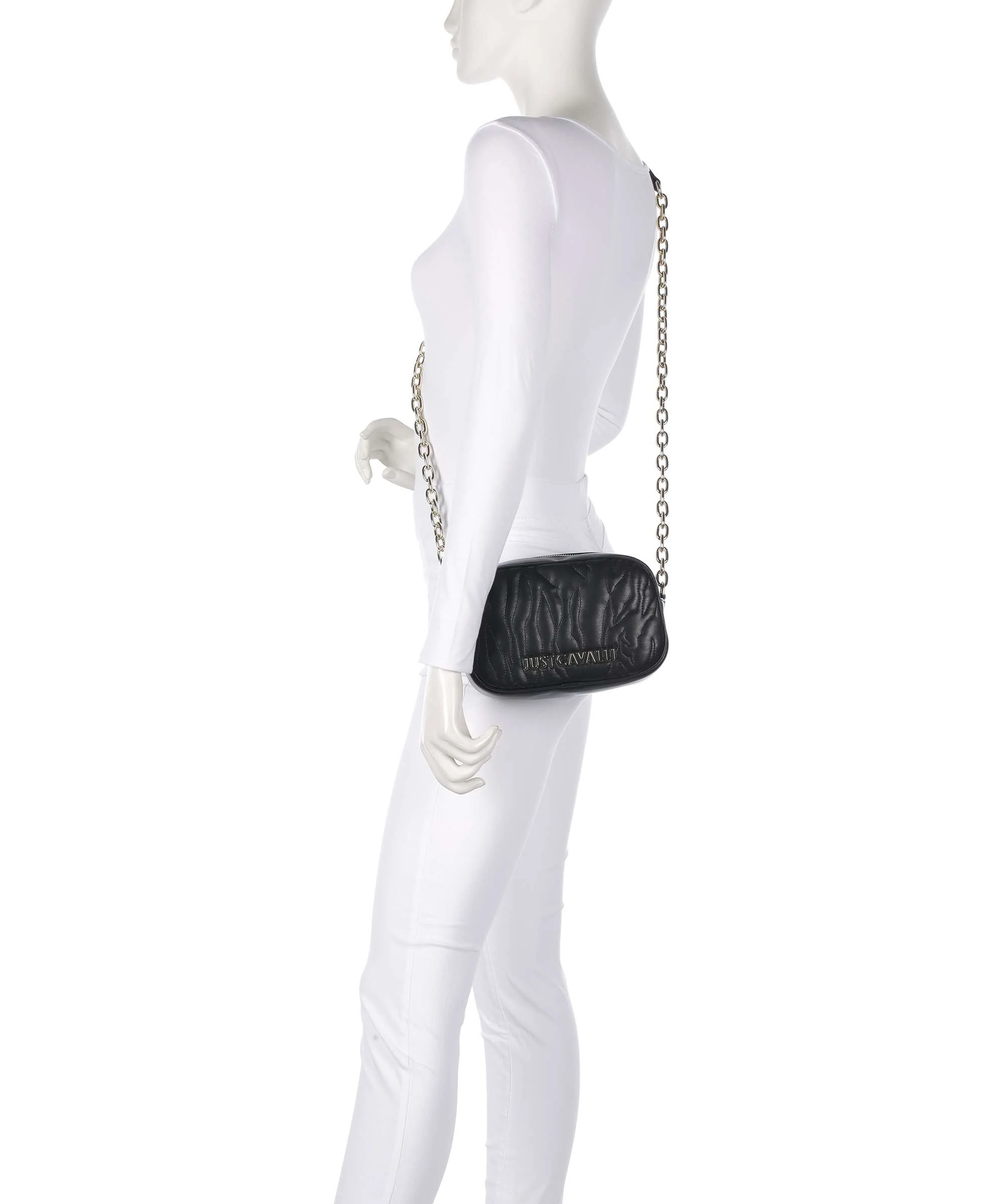 Just Cavalli Quilted Zebra Torba przez ramię black - Image 3