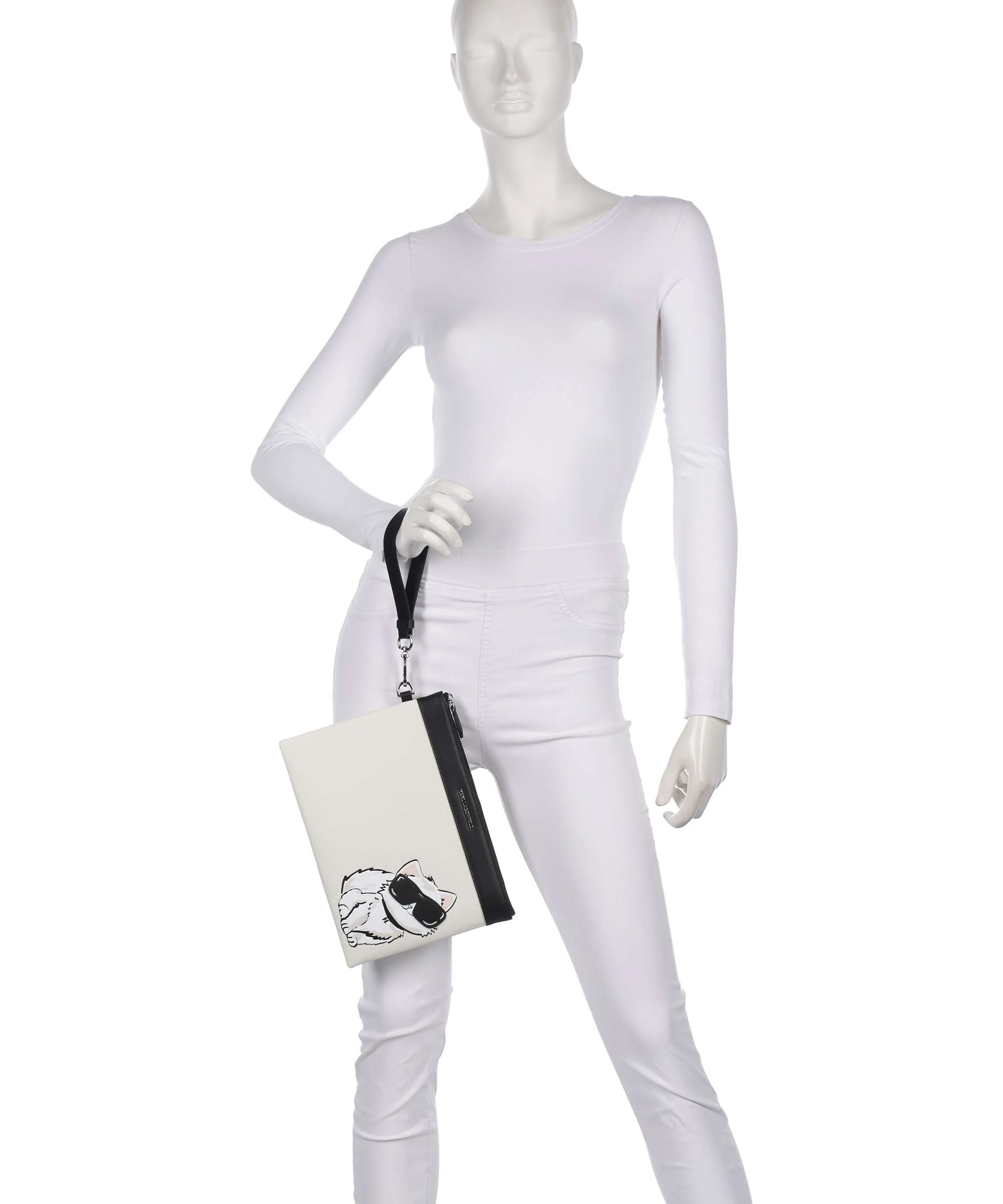 Karl Lagerfeld Ikon Choupette Torebka na nadgarstek off white - Image 3