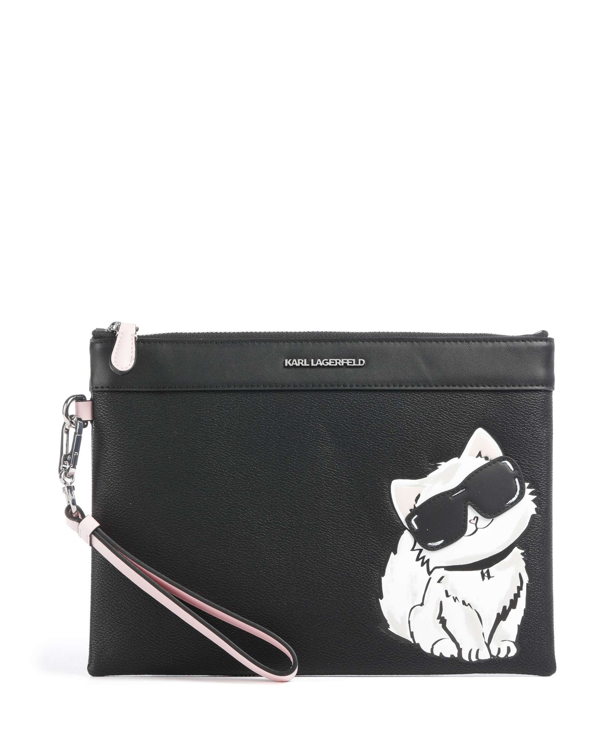 Karl Lagerfeld Ikon Choupette Torebka na nadgarstek black