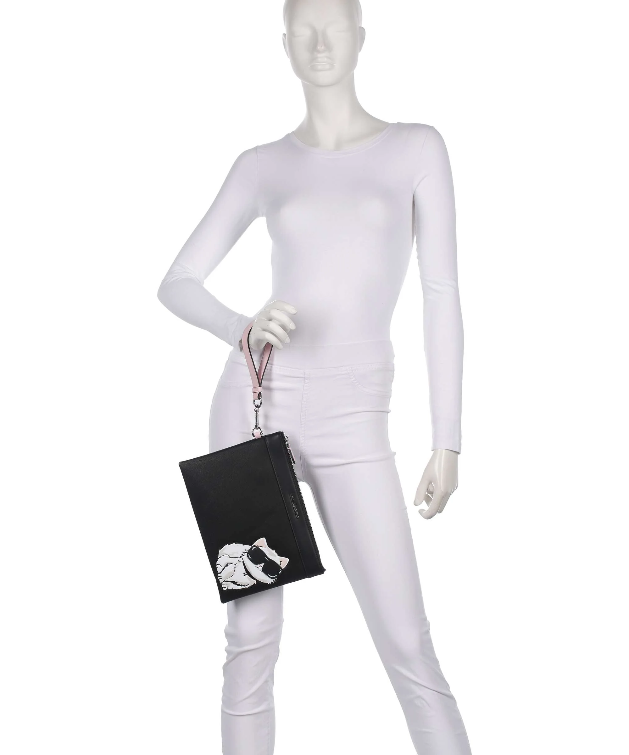 Karl Lagerfeld Ikon Choupette Torebka na nadgarstek black - Image 3