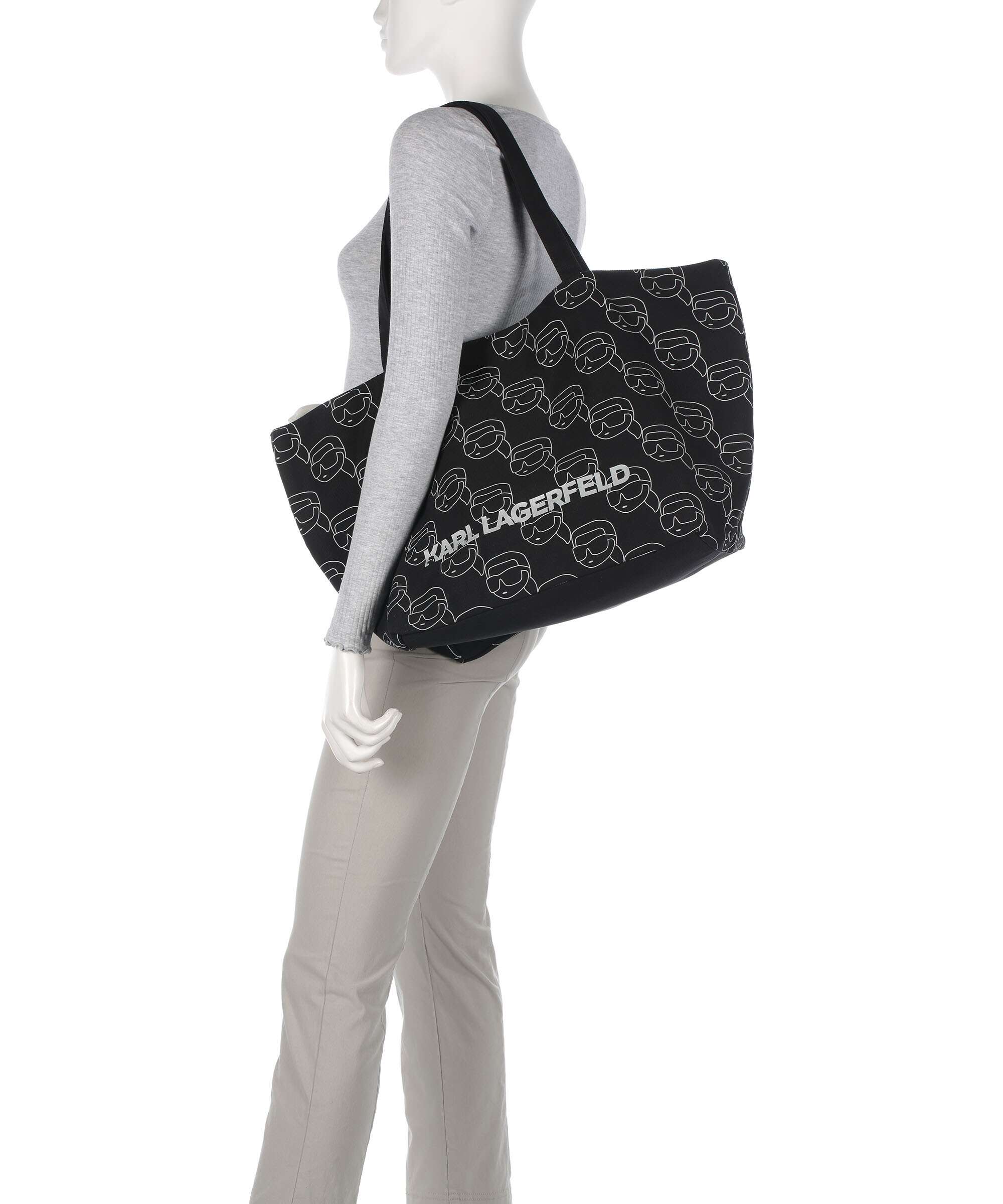 Karl Lagerfeld Ikon Torba na zakupy black/white - Image 3