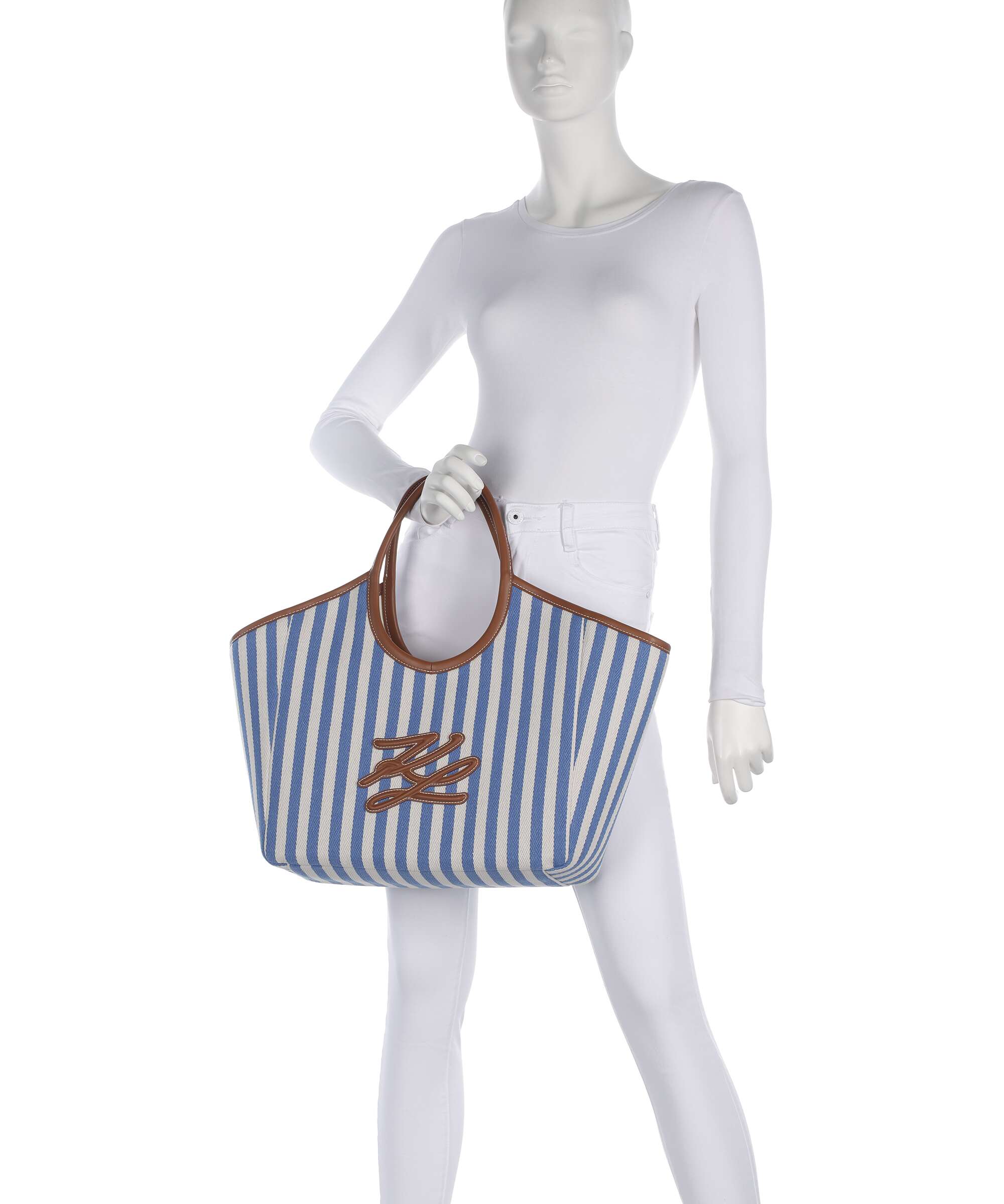 Karl Lagerfeld K/Autograph Torba na zakupy silver lake blue - Image 3