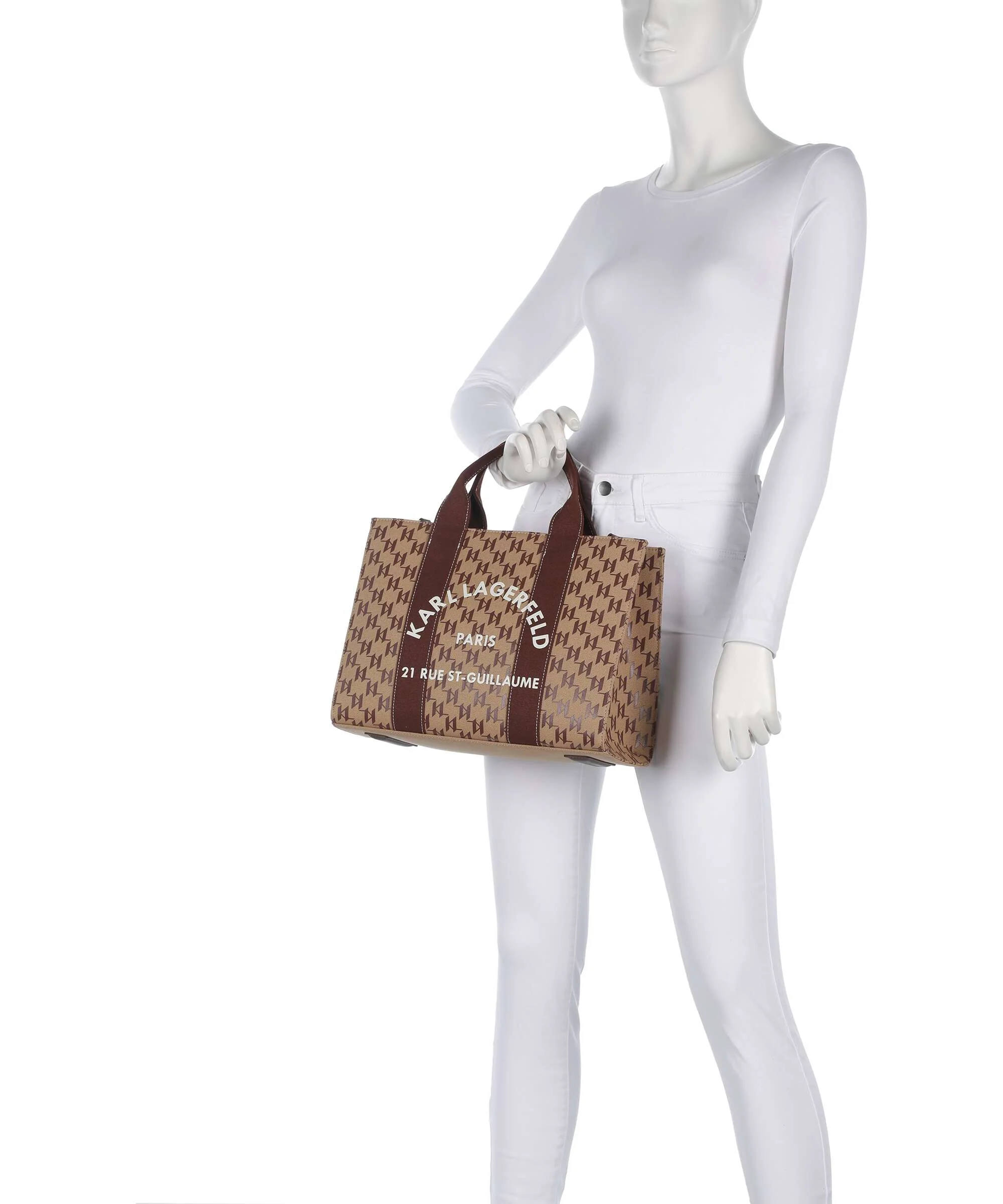 Karl Lagerfeld K/Rue St Guillaume Monogram Medium Torebka monogram nougat brown - Image 3