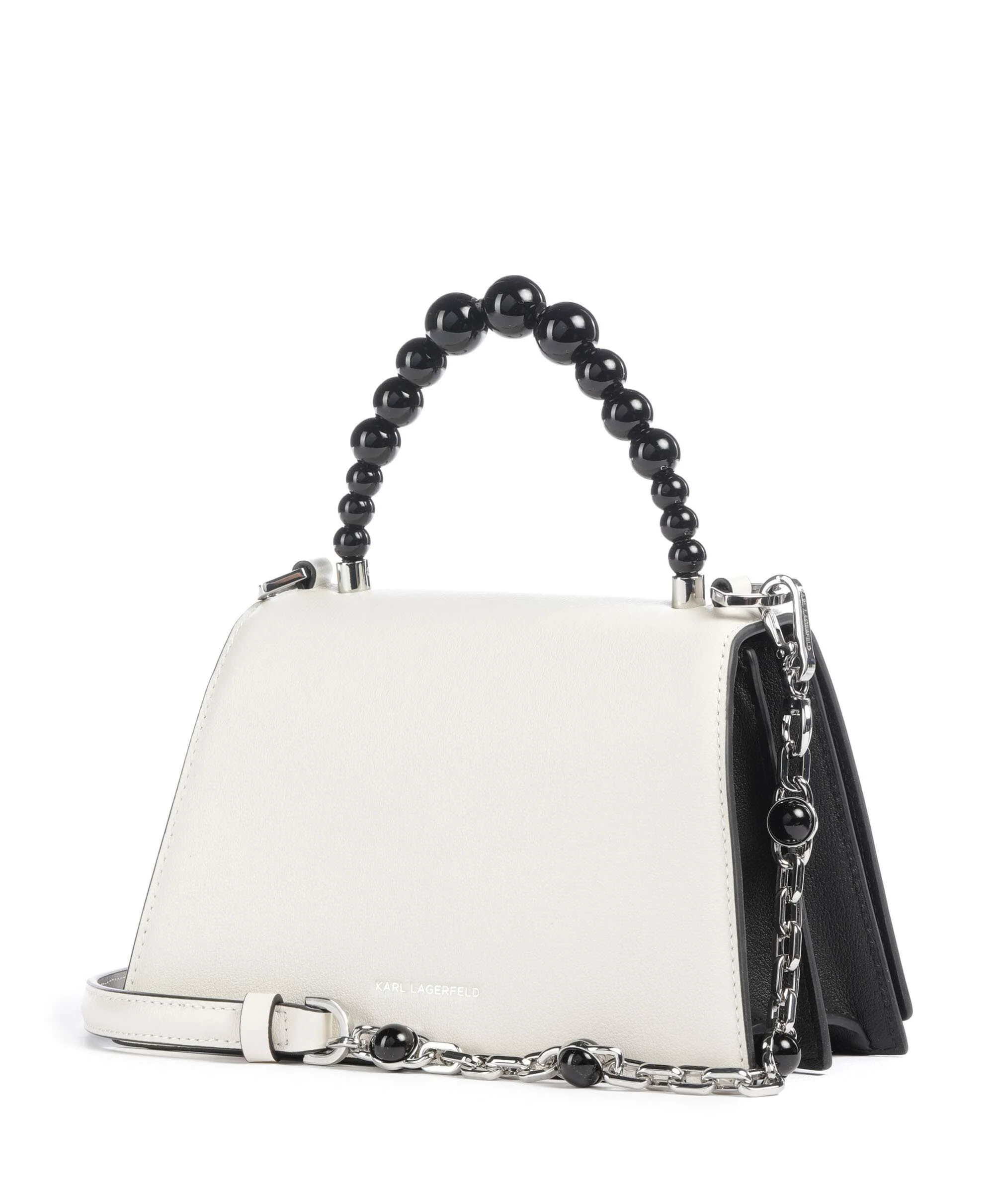 Karl Lagerfeld K/Signature 2.0 Small Pearls Torebka white/black - Image 2