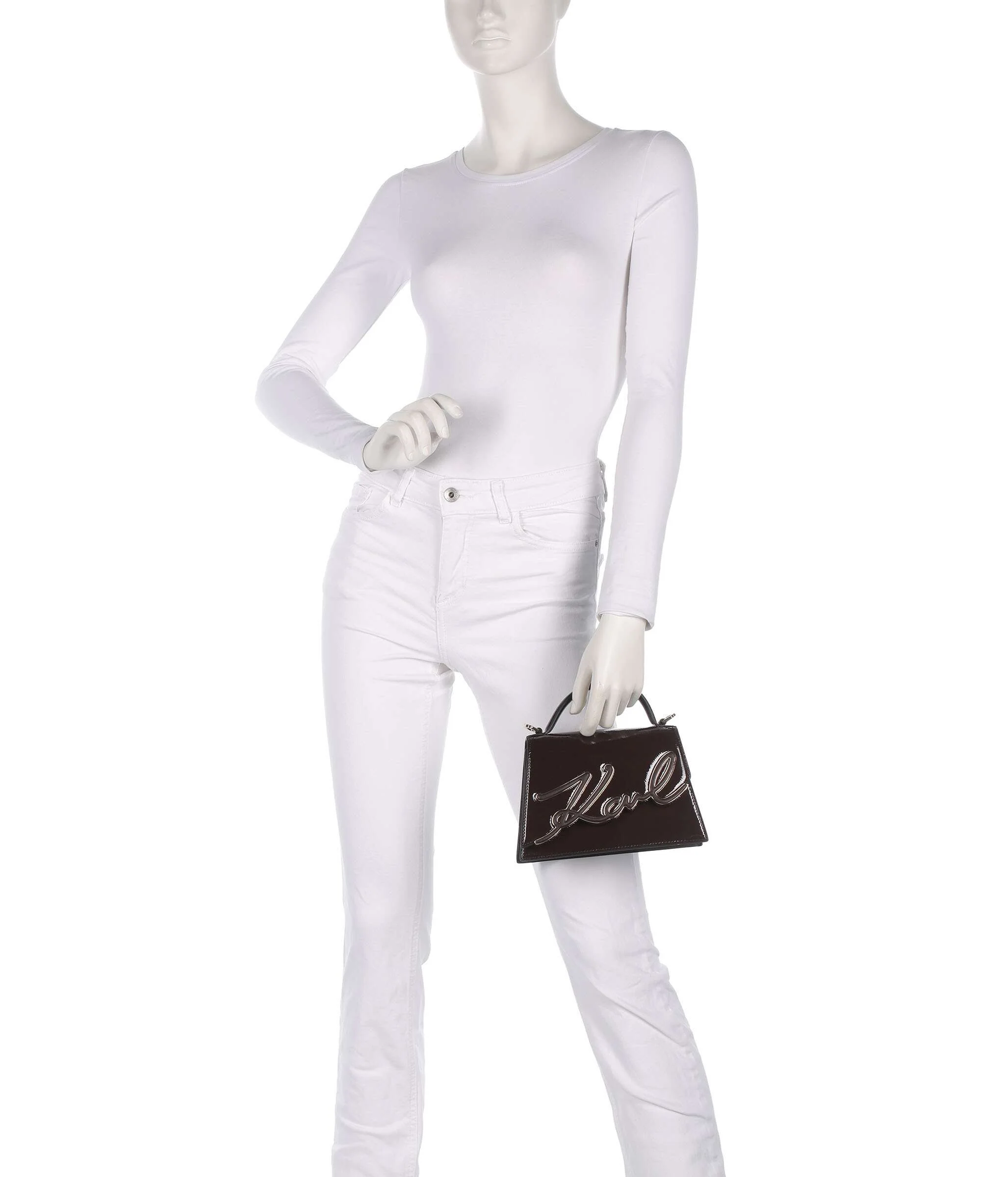 Karl Lagerfeld K/Signature 2.0 Small Torba przez ramię tobacco - Image 3