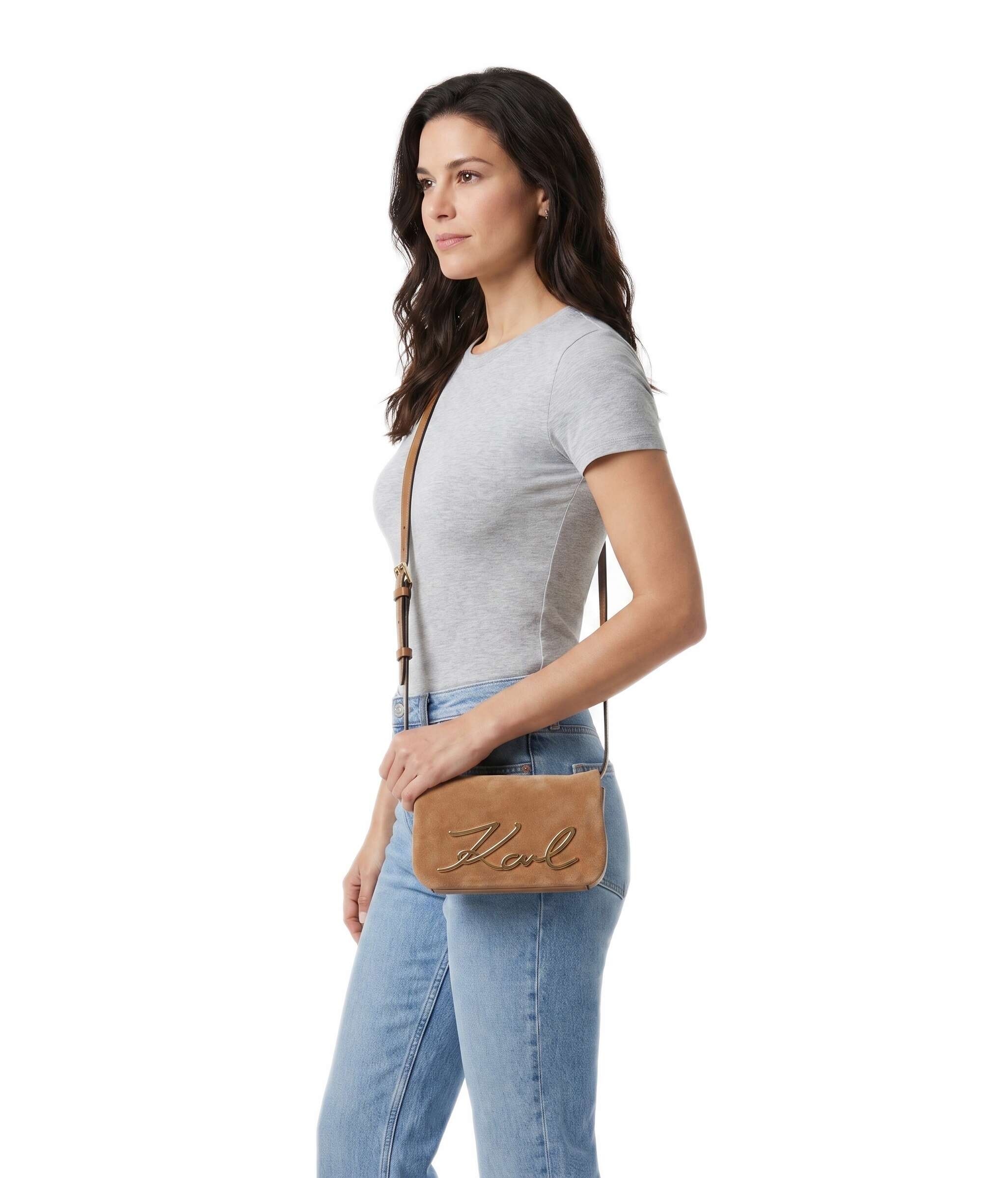 Karl Lagerfeld K/Signature 2.0 Soft Torba przez ramię caramel - Image 3
