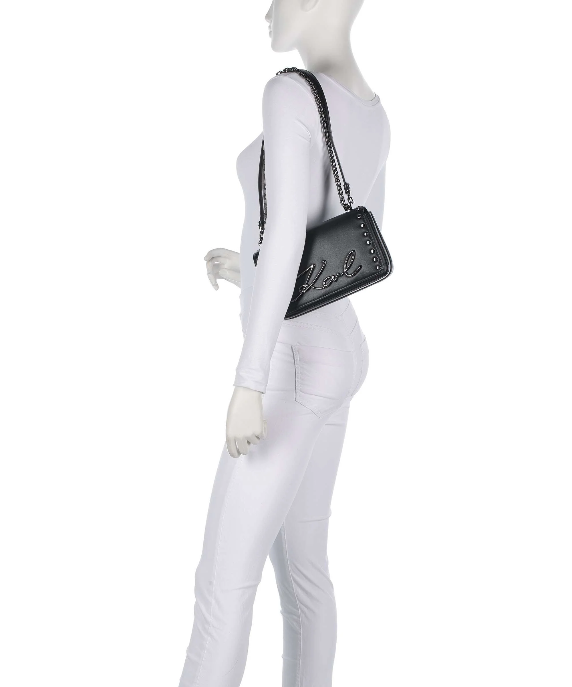 Karl Lagerfeld K/Signature 2.0 Torba na ramię black embellishment - Image 3
