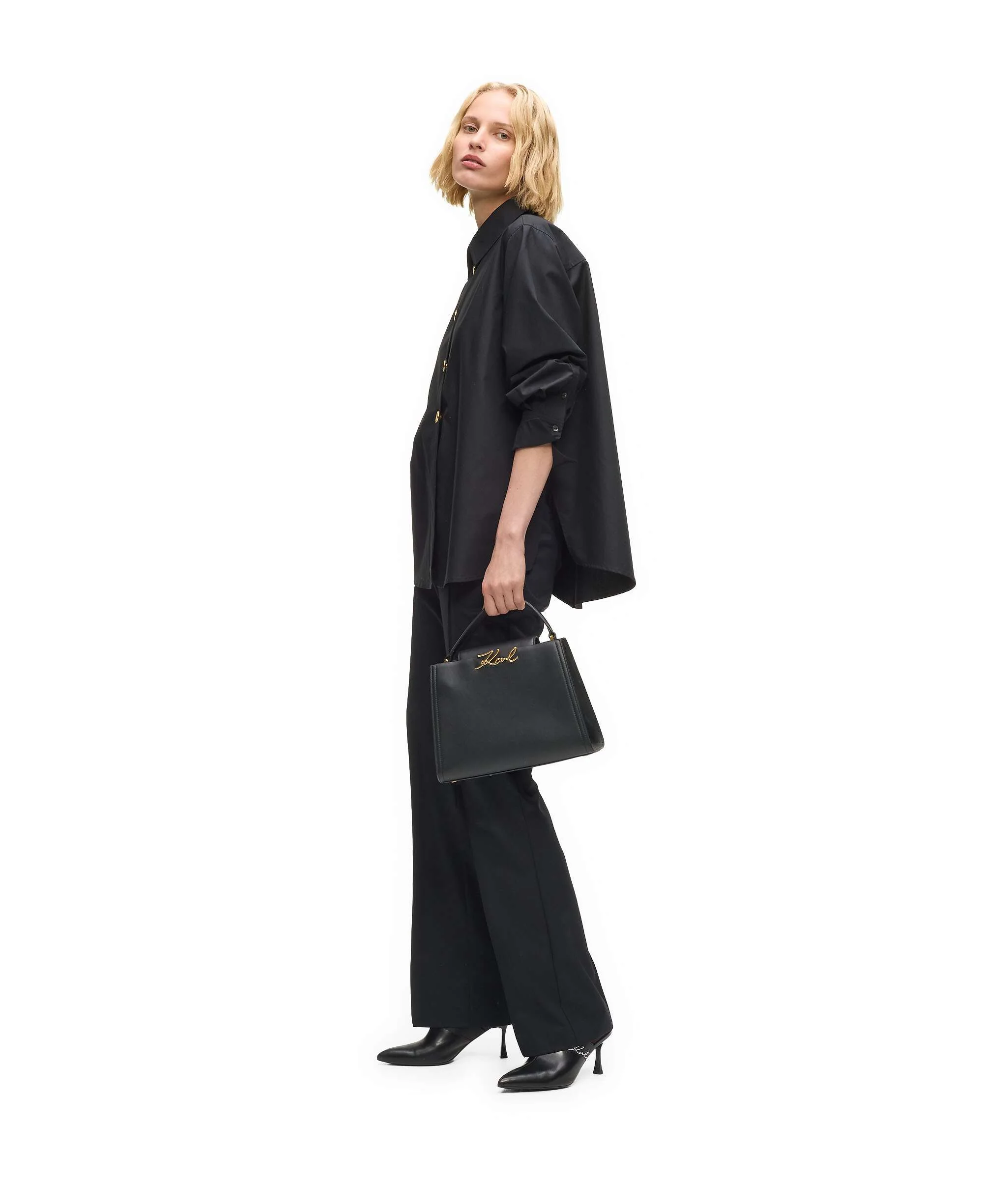 Karl Lagerfeld K/Signature Medium Torebka black/gold - Image 3