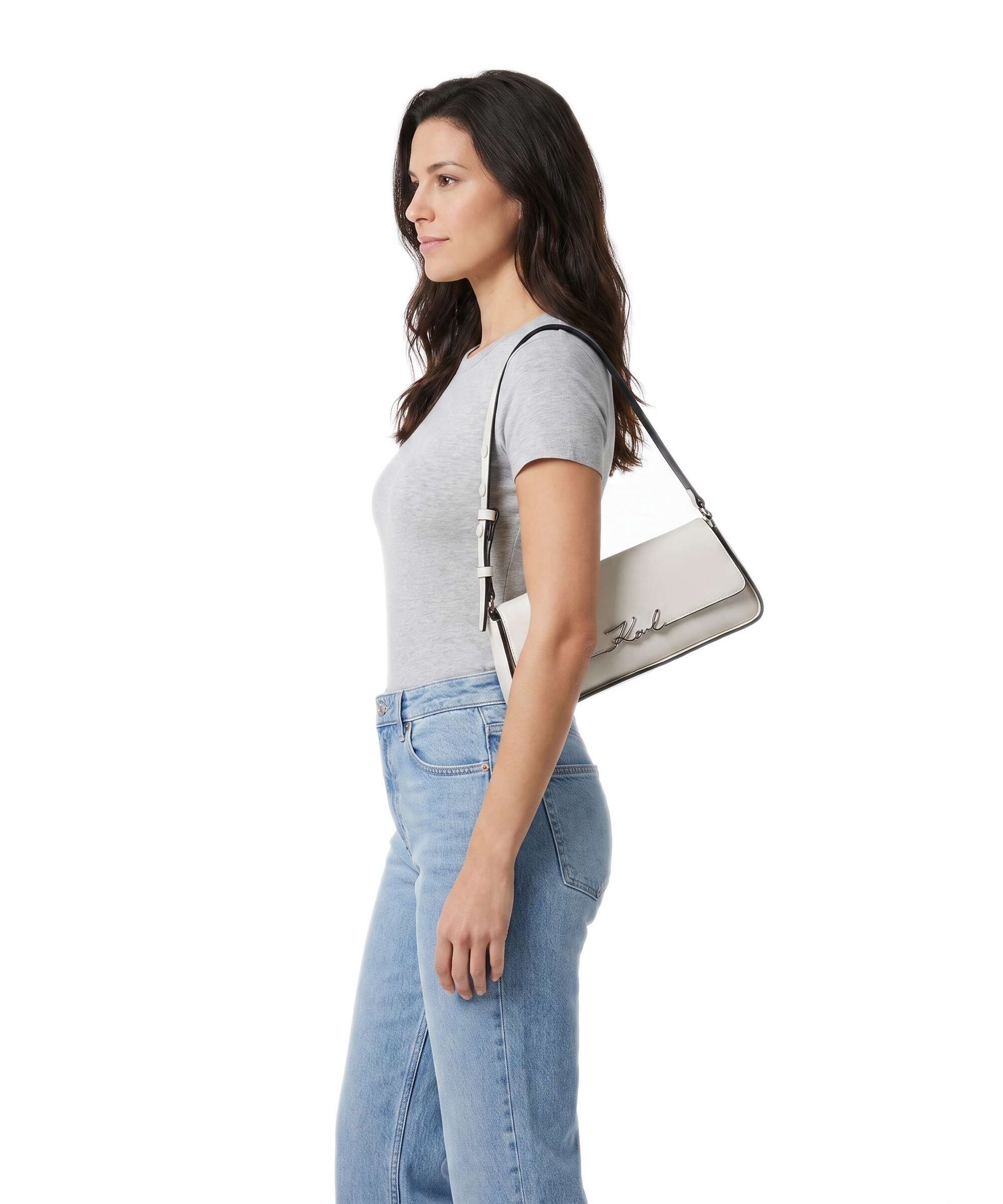 Karl Lagerfeld K/Signature Torba na ramię off white - Image 3