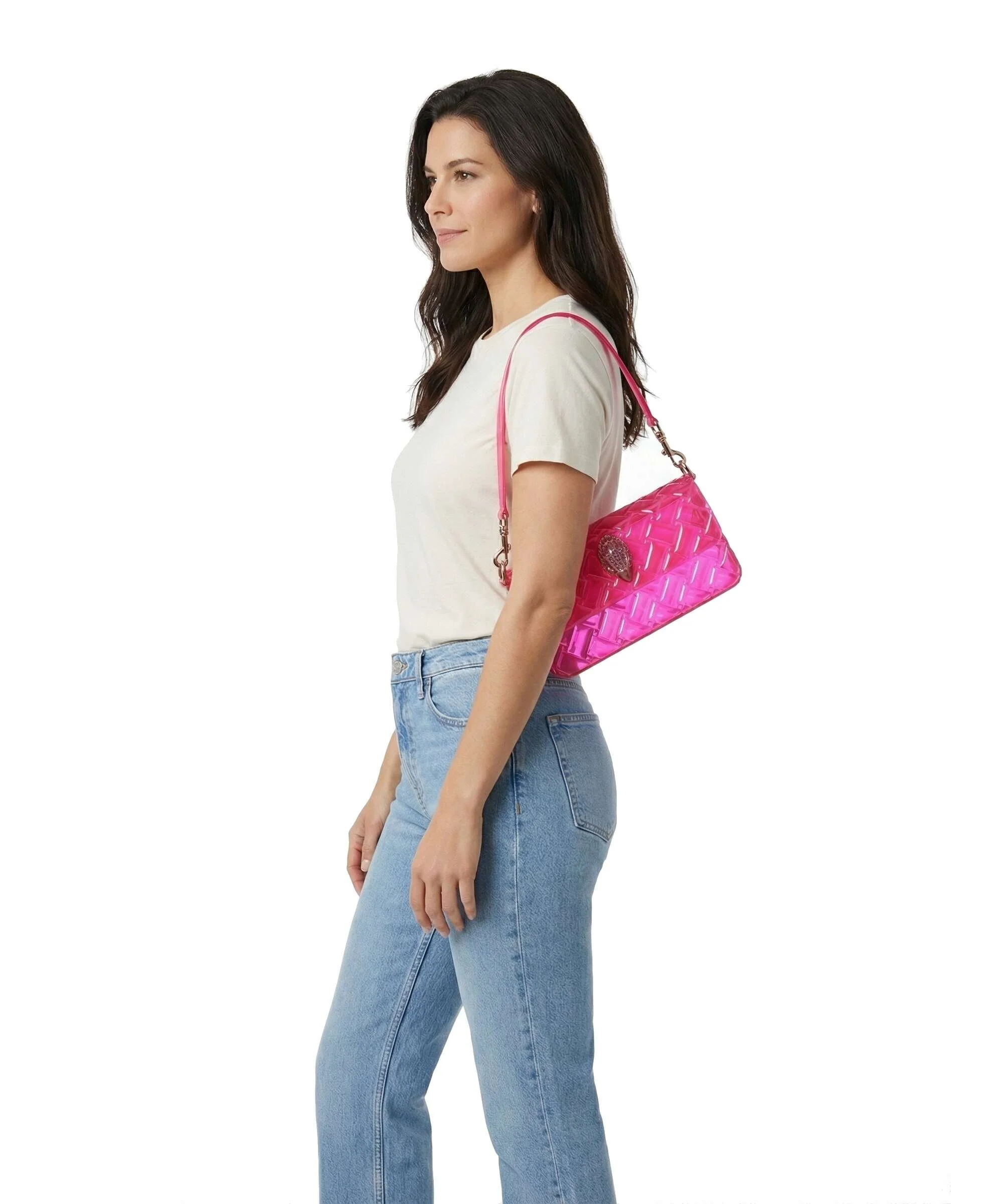 Kurt Geiger Jelly Kensington Torba na ramię fuchsia - Image 4