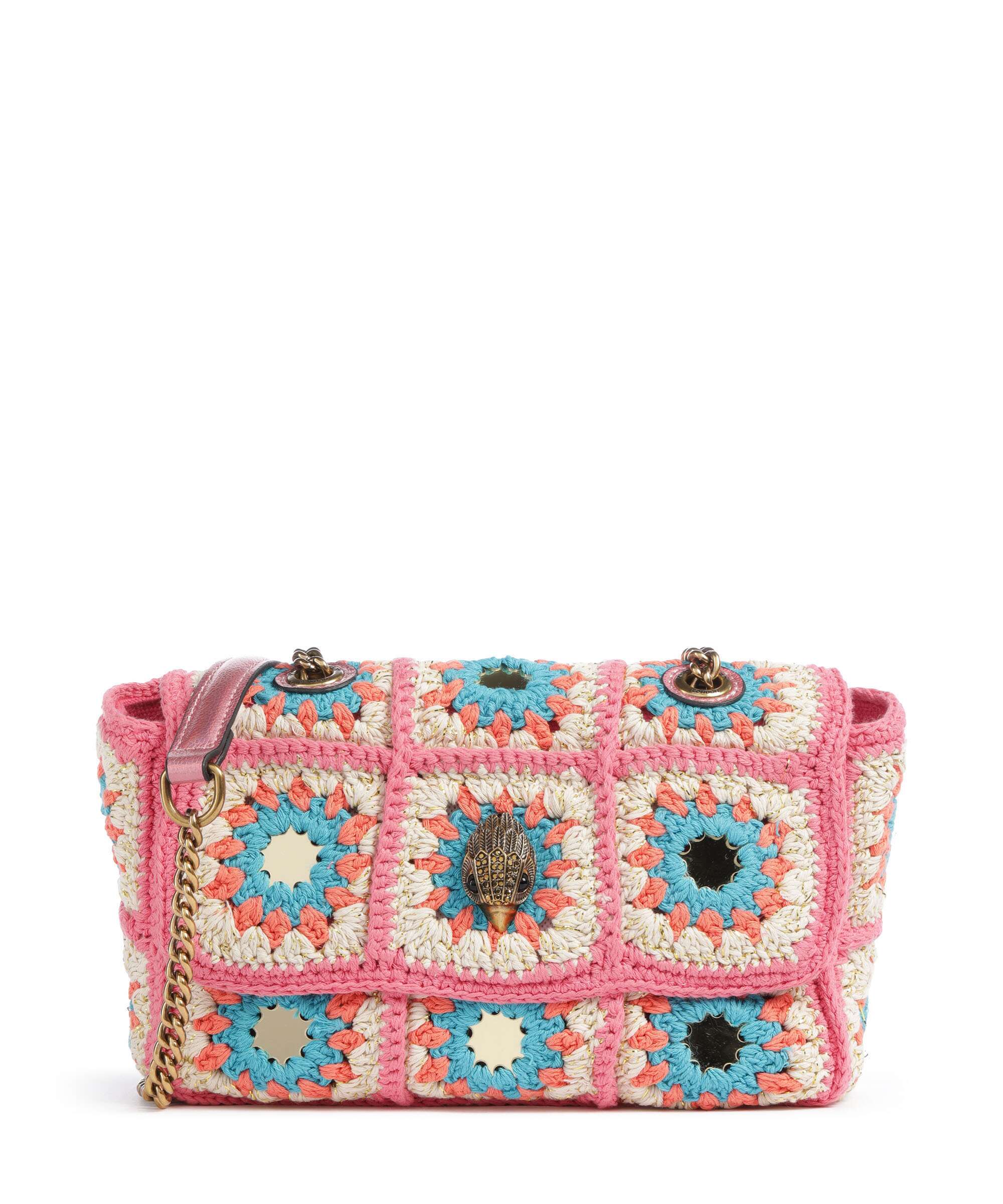 Kurt Geiger Kensington Crochet Torba przez ramię pink combination
