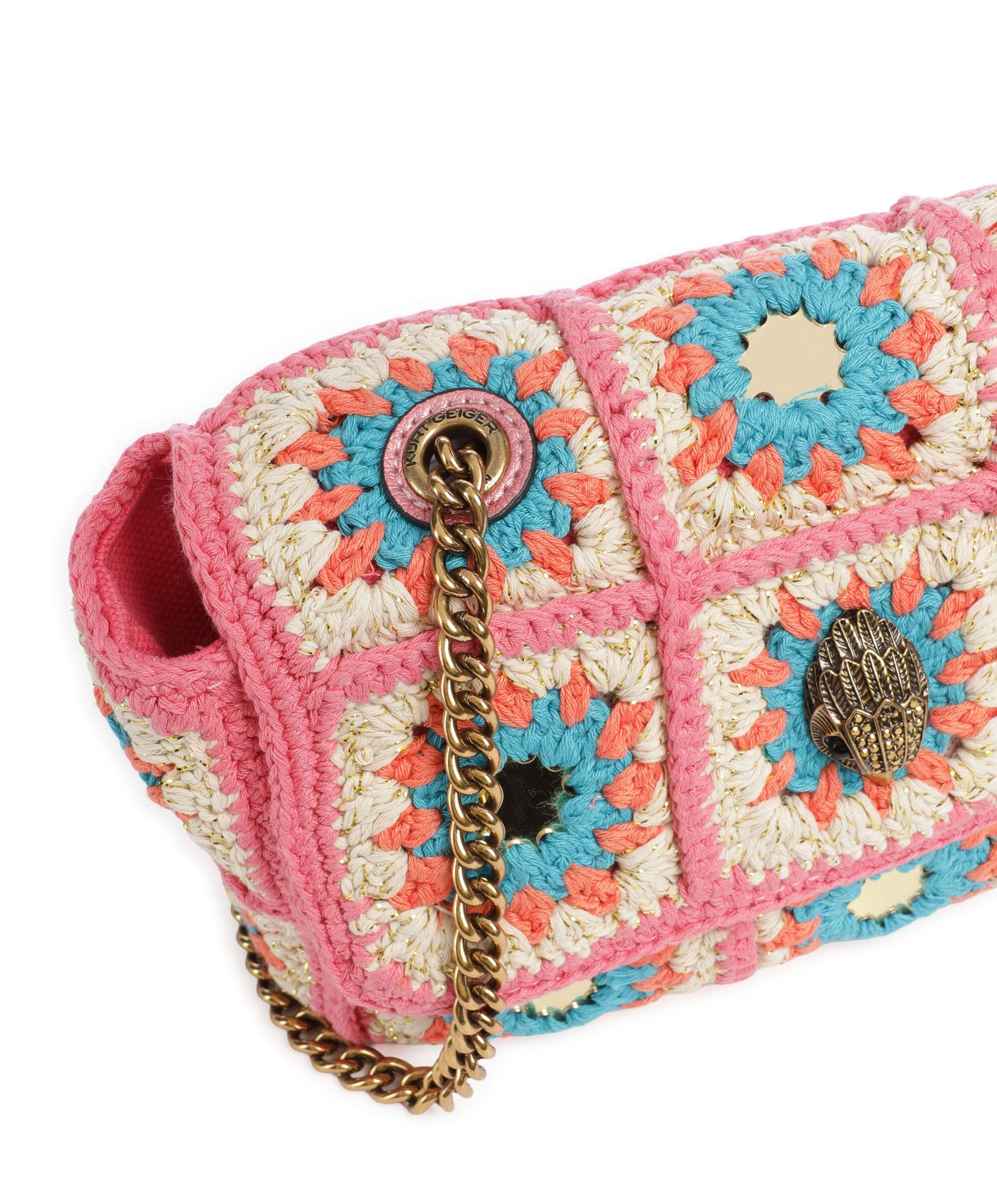 Kurt Geiger Kensington Crochet Torba przez ramię pink combination - Image 4
