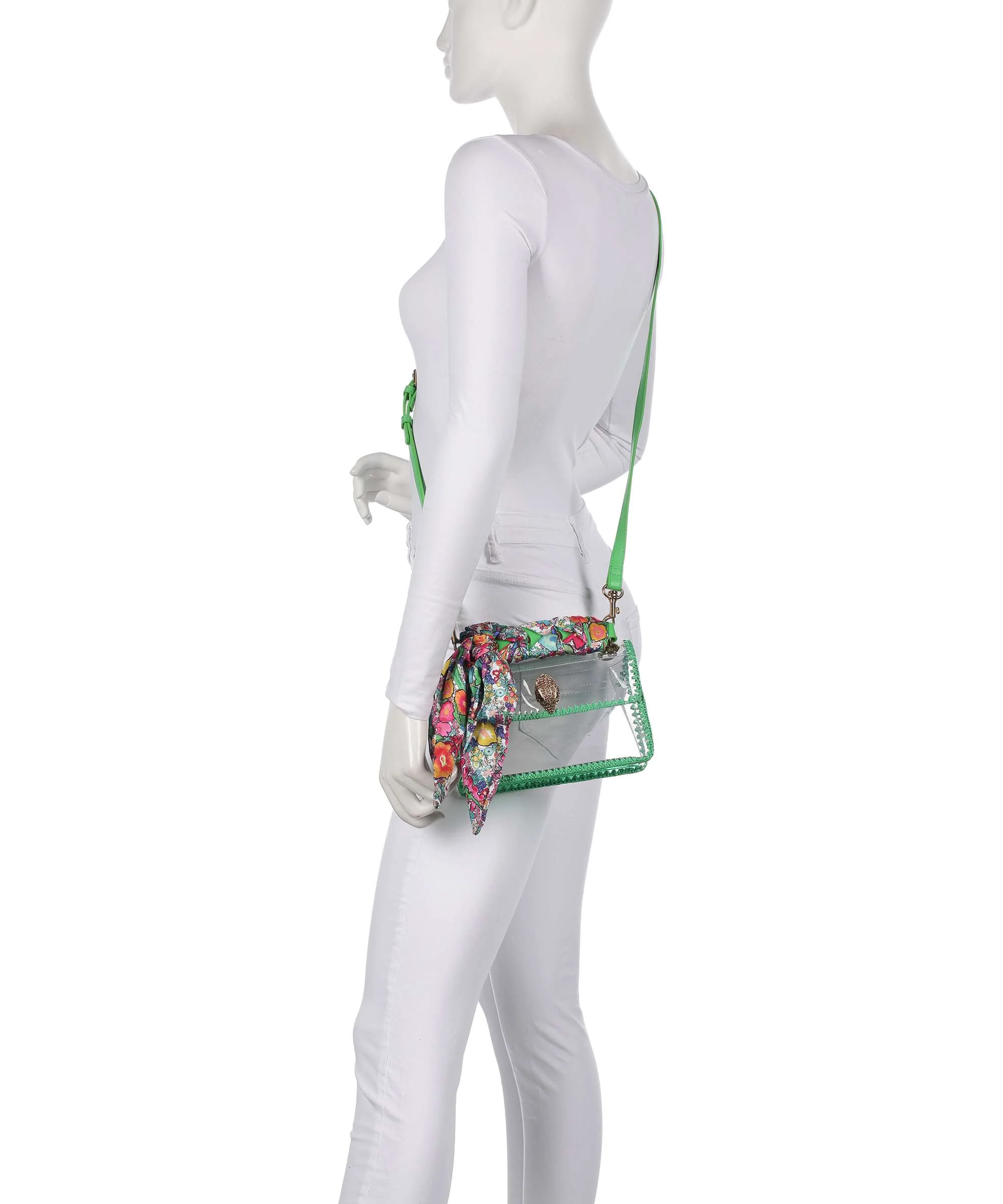 Kurt Geiger Kensington Vinyl Mini Torba przez ramię green combination - Image 3