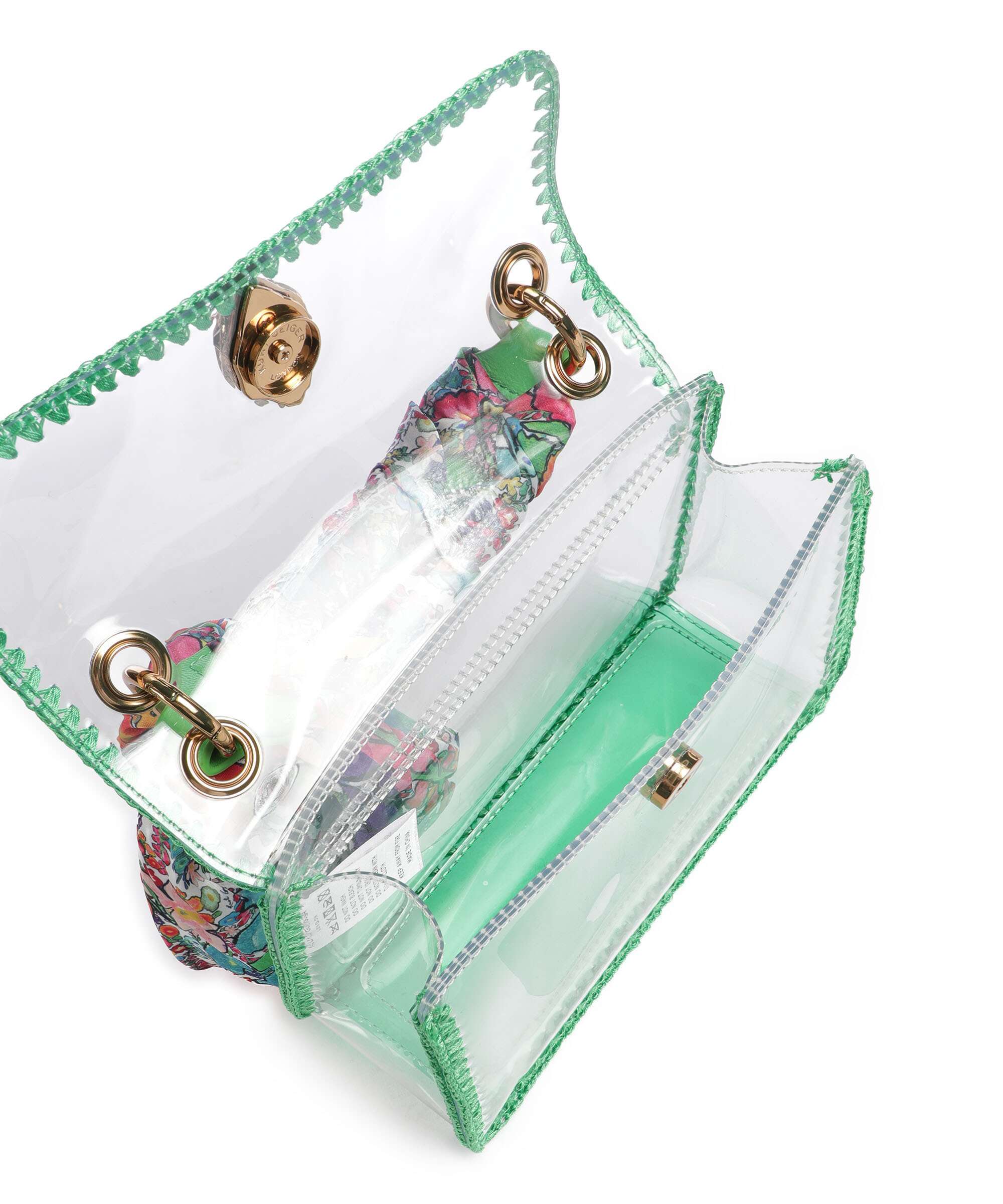 Kurt Geiger Kensington Vinyl Mini Torba przez ramię green combination - Image 6