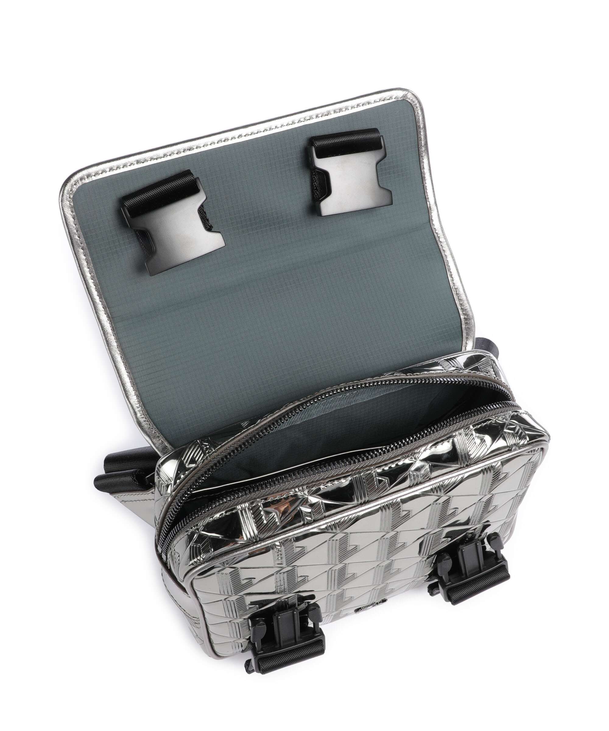 Lacoste Holiday Torba przez ramię silver/black - Image 6