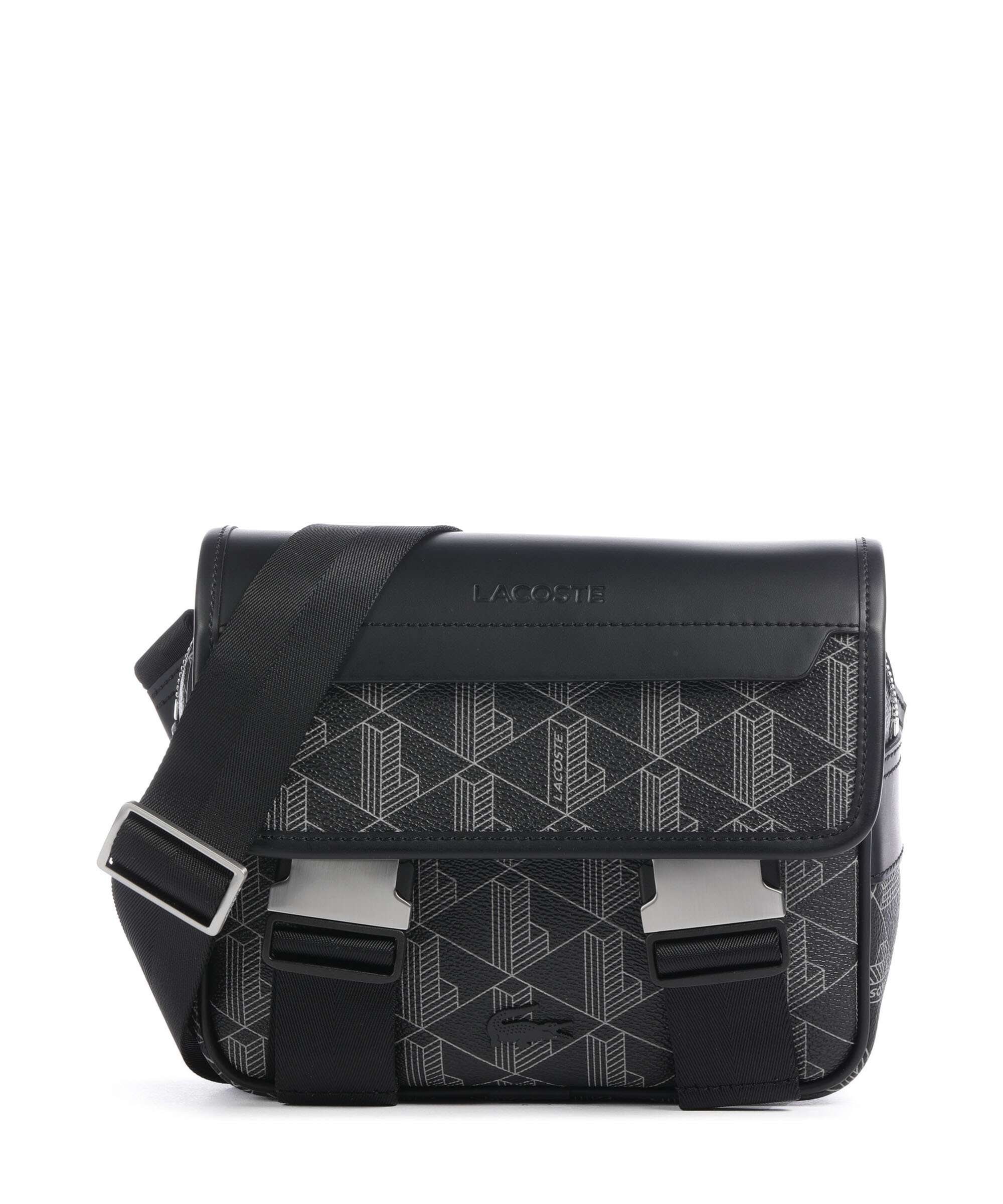 Lacoste The Blend Torba przez ramię monogram noir/gris