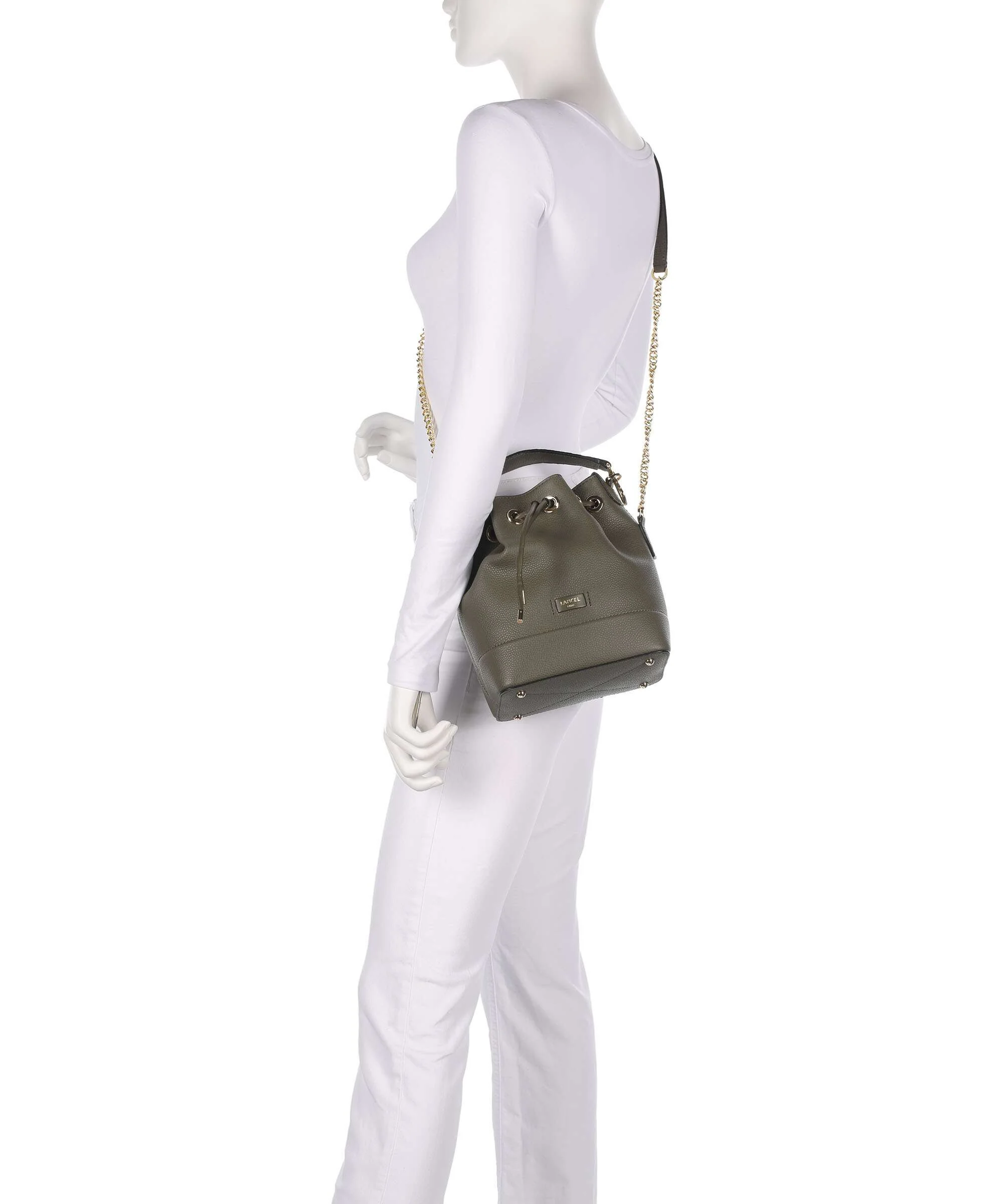 Lancel Ninon S Torebka worek dark khaki - Image 3