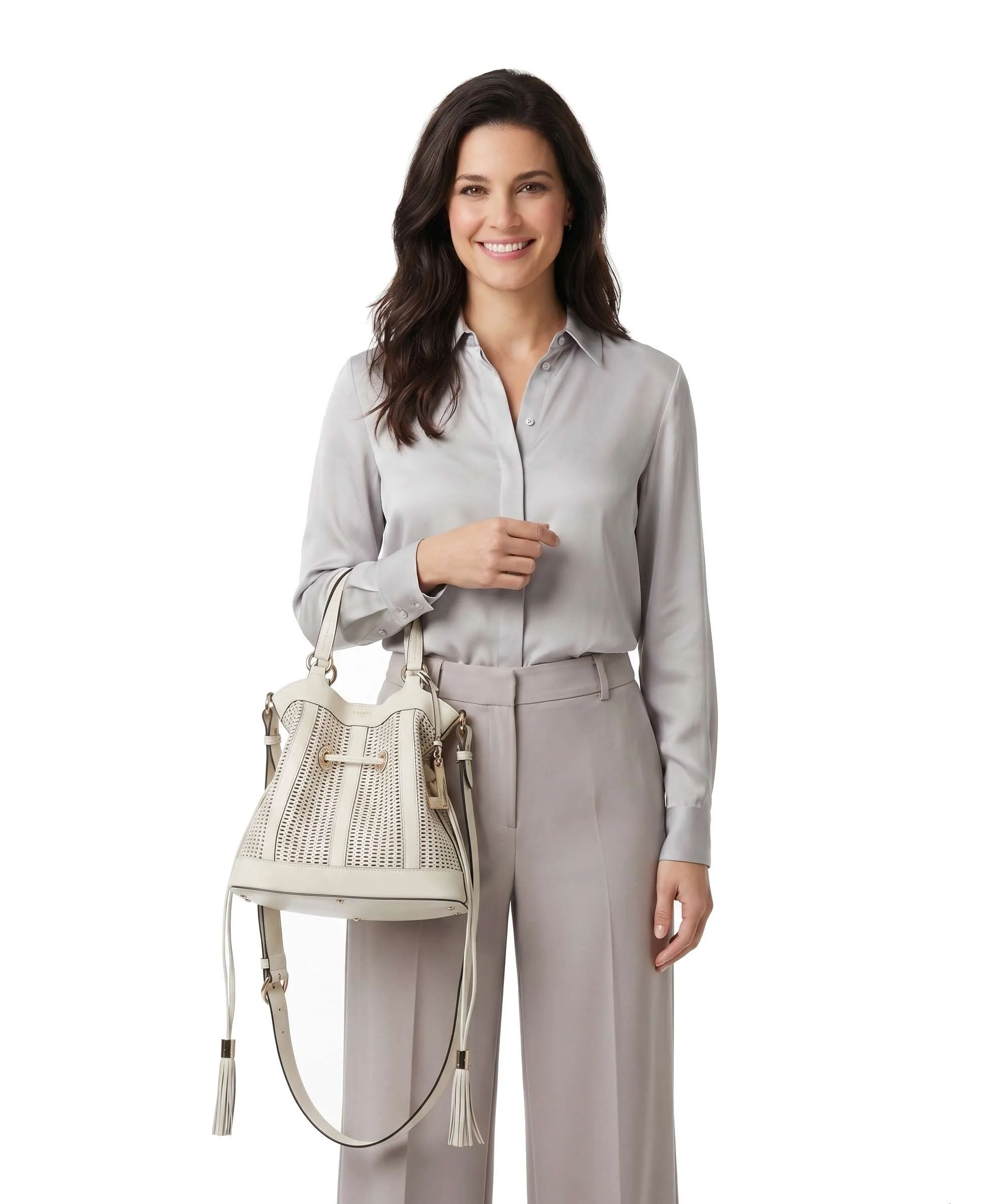 Lancel Premier Flirt M Torebka worek snow - Image 3