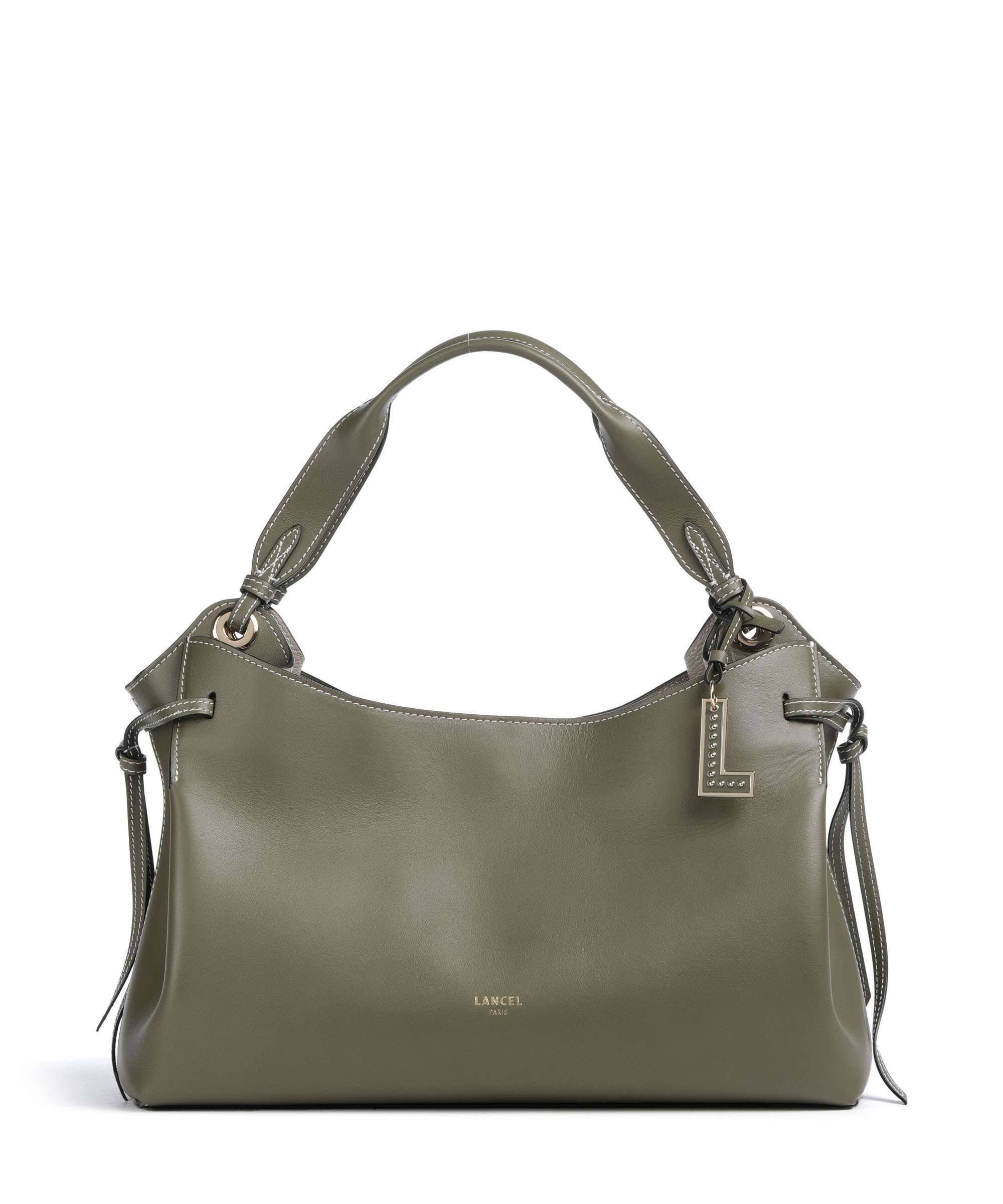 Lancel Swann M Torebka worek dark khaki