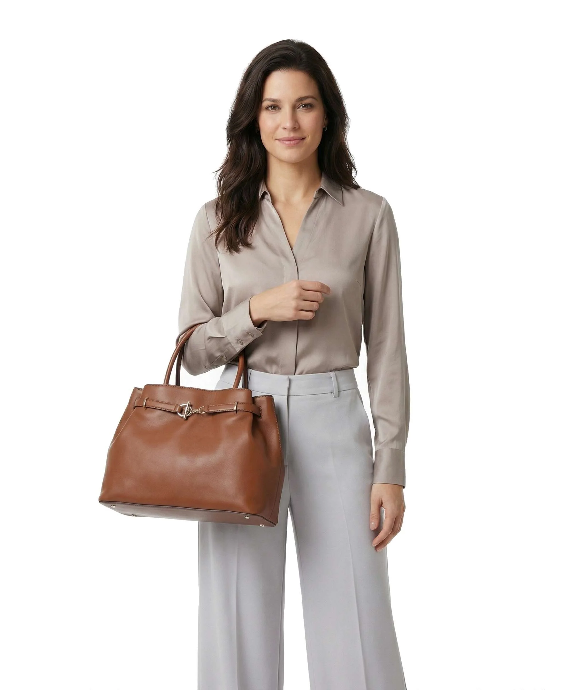 Lauren Ralph Lauren Blaike Large Torebka lauren tan - Image 3
