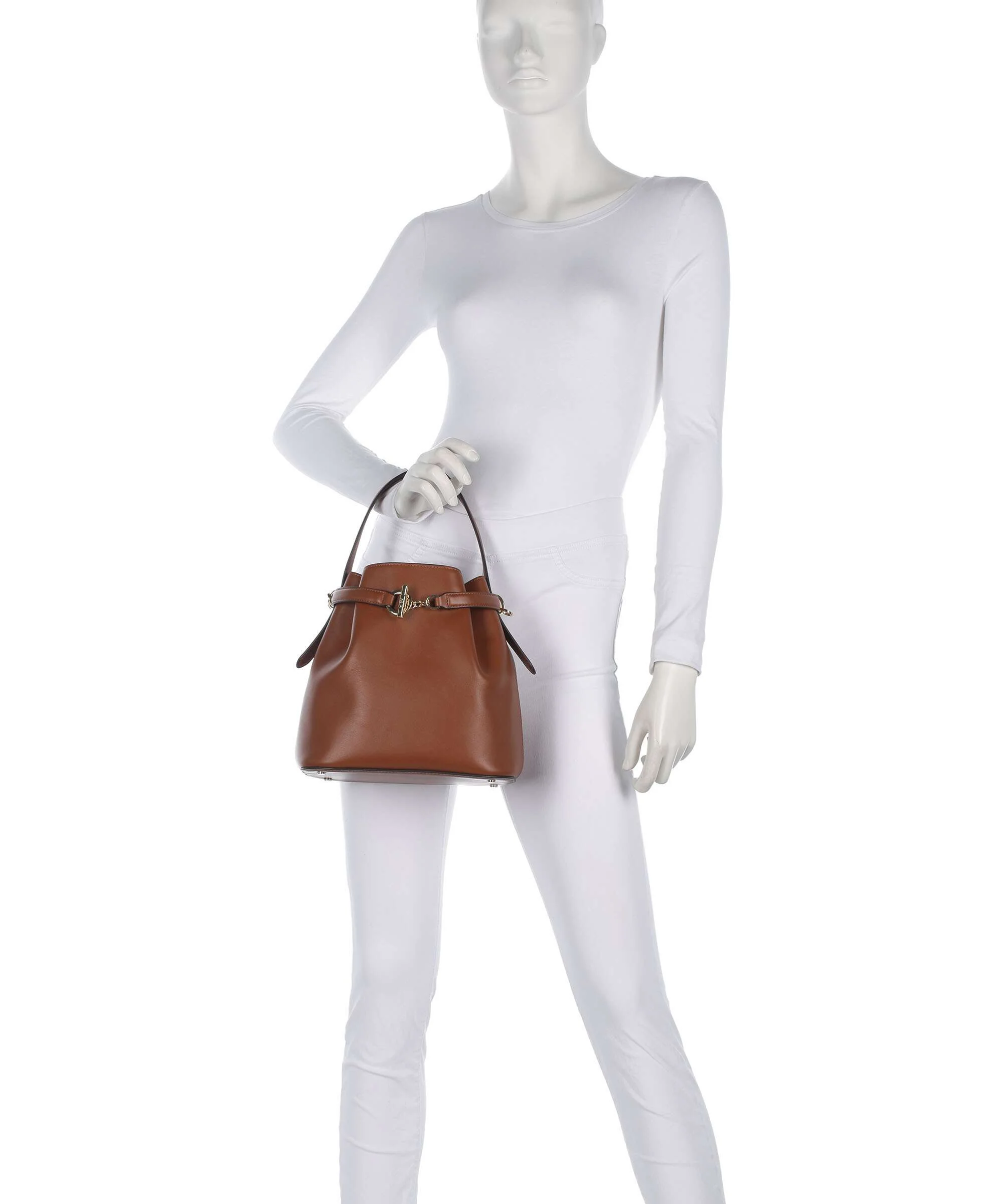 Lauren Ralph Lauren Blaike Medium Torebka worek lauren tan - Image 4