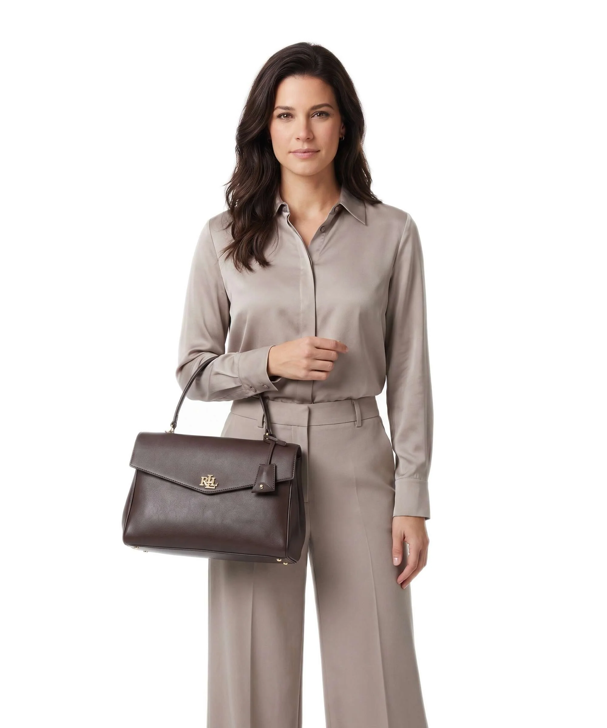 Lauren Ralph Lauren Farrah Medium Torebka chestnut brown - Image 3