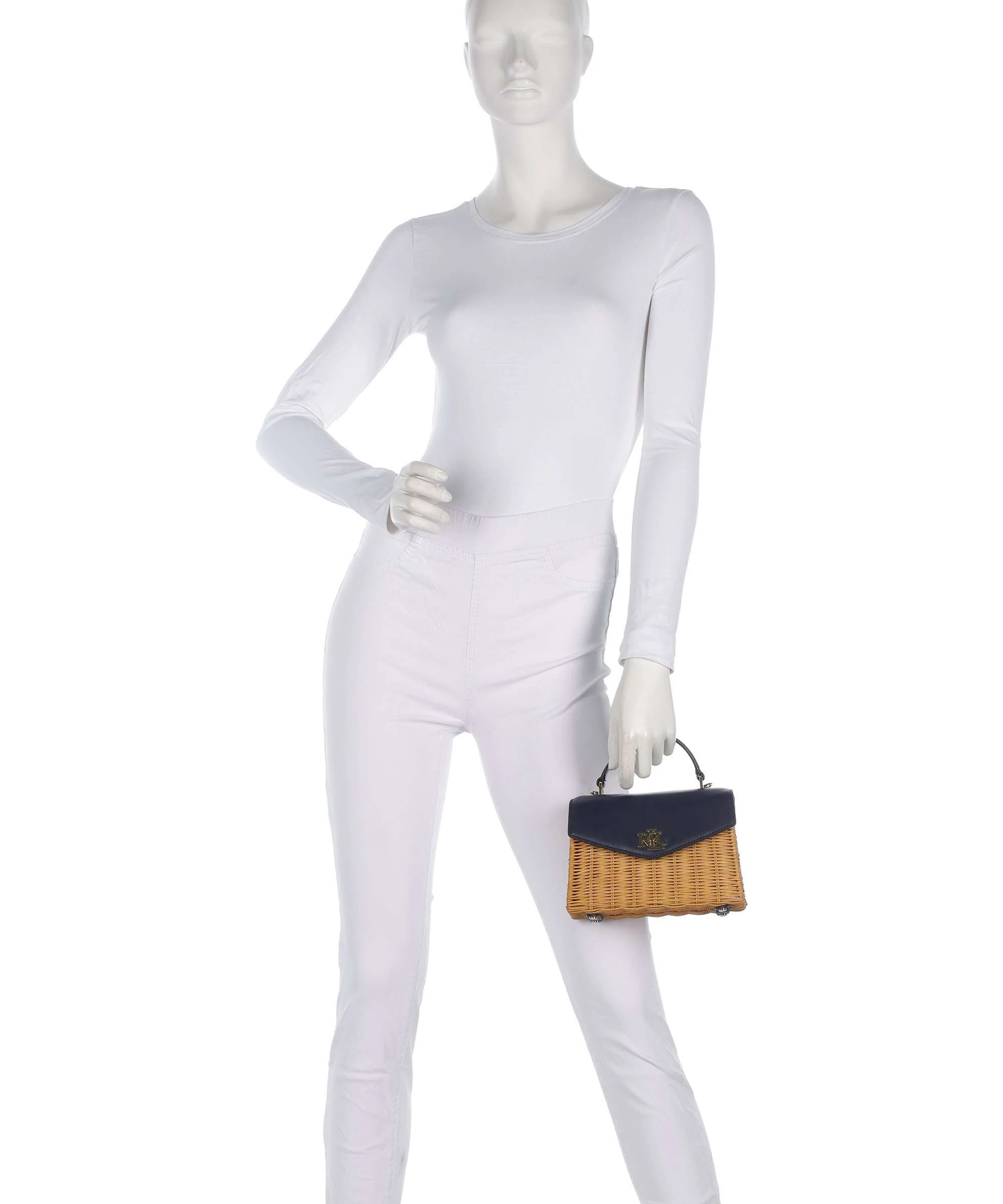 Lauren Ralph Lauren Farrah Small Torebka light walnut/refined navy - Image 3