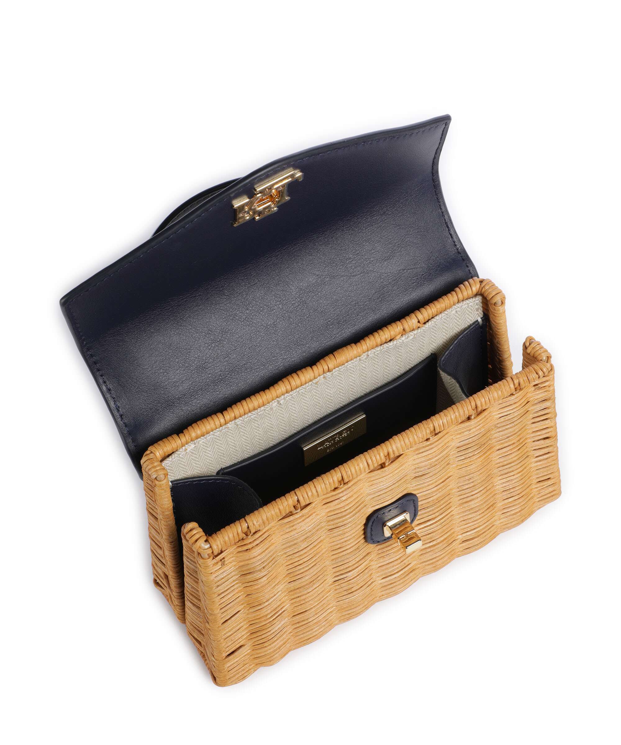 Lauren Ralph Lauren Farrah Small Torebka light walnut/refined navy - Image 5
