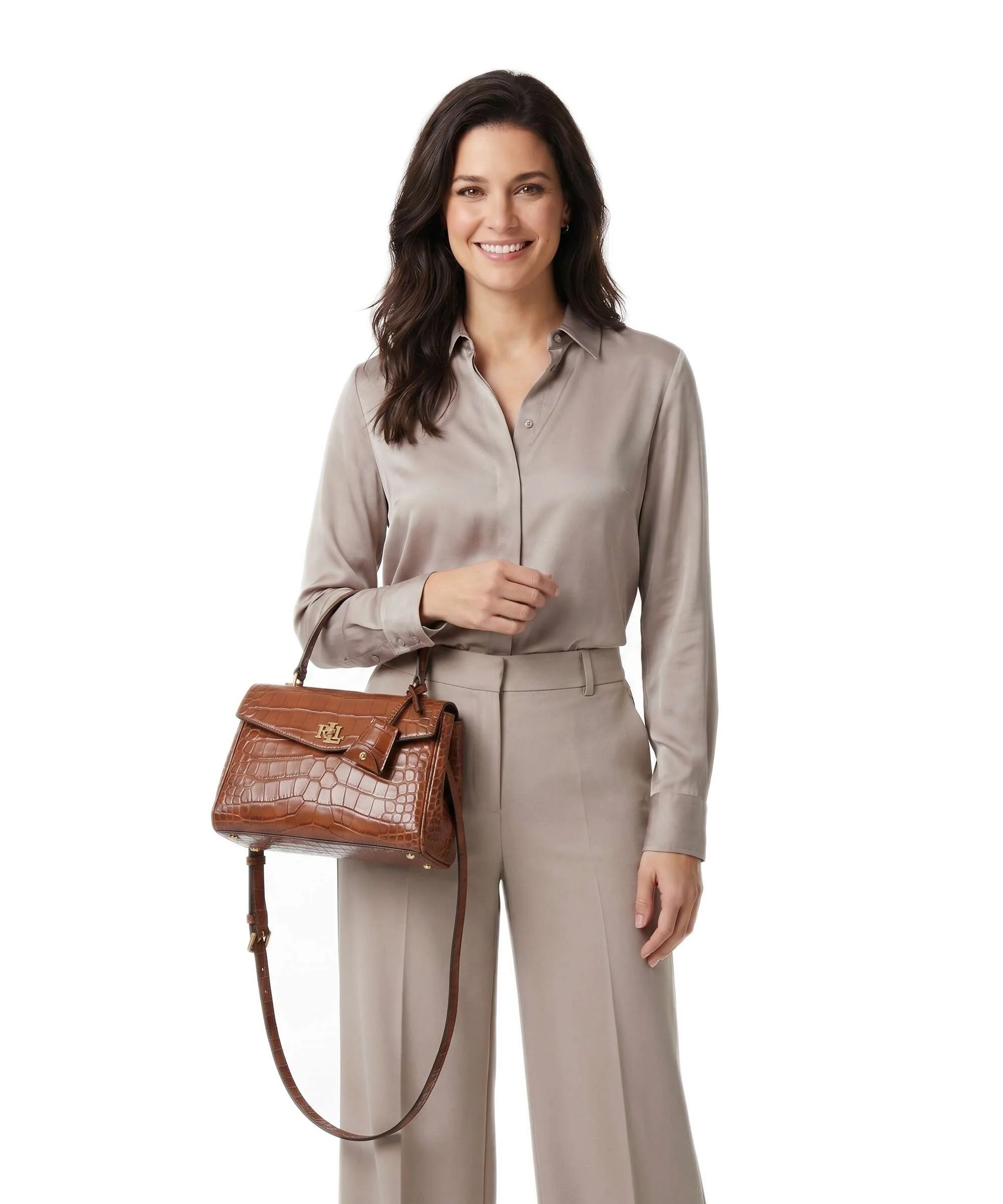 Lauren Ralph Lauren Farrah Small Torebka lauren tan - Image 3