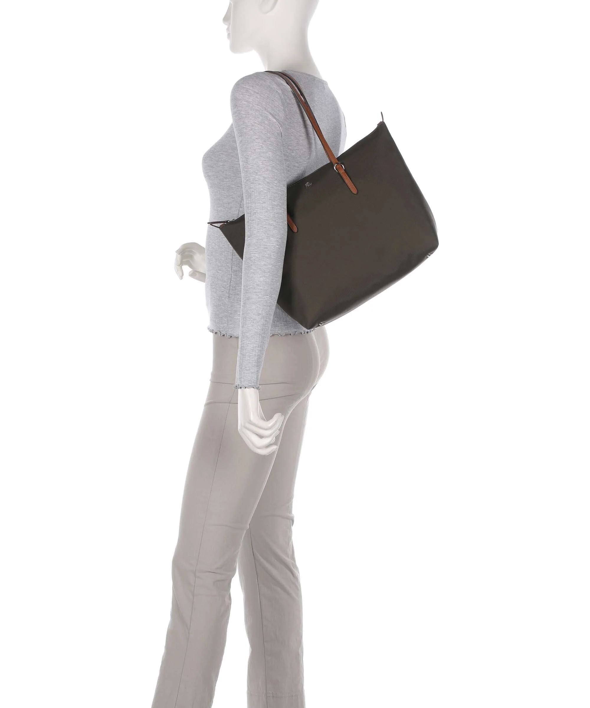 Lauren Ralph Lauren Keaton 26 Torba na zakupy dark olive - Image 3