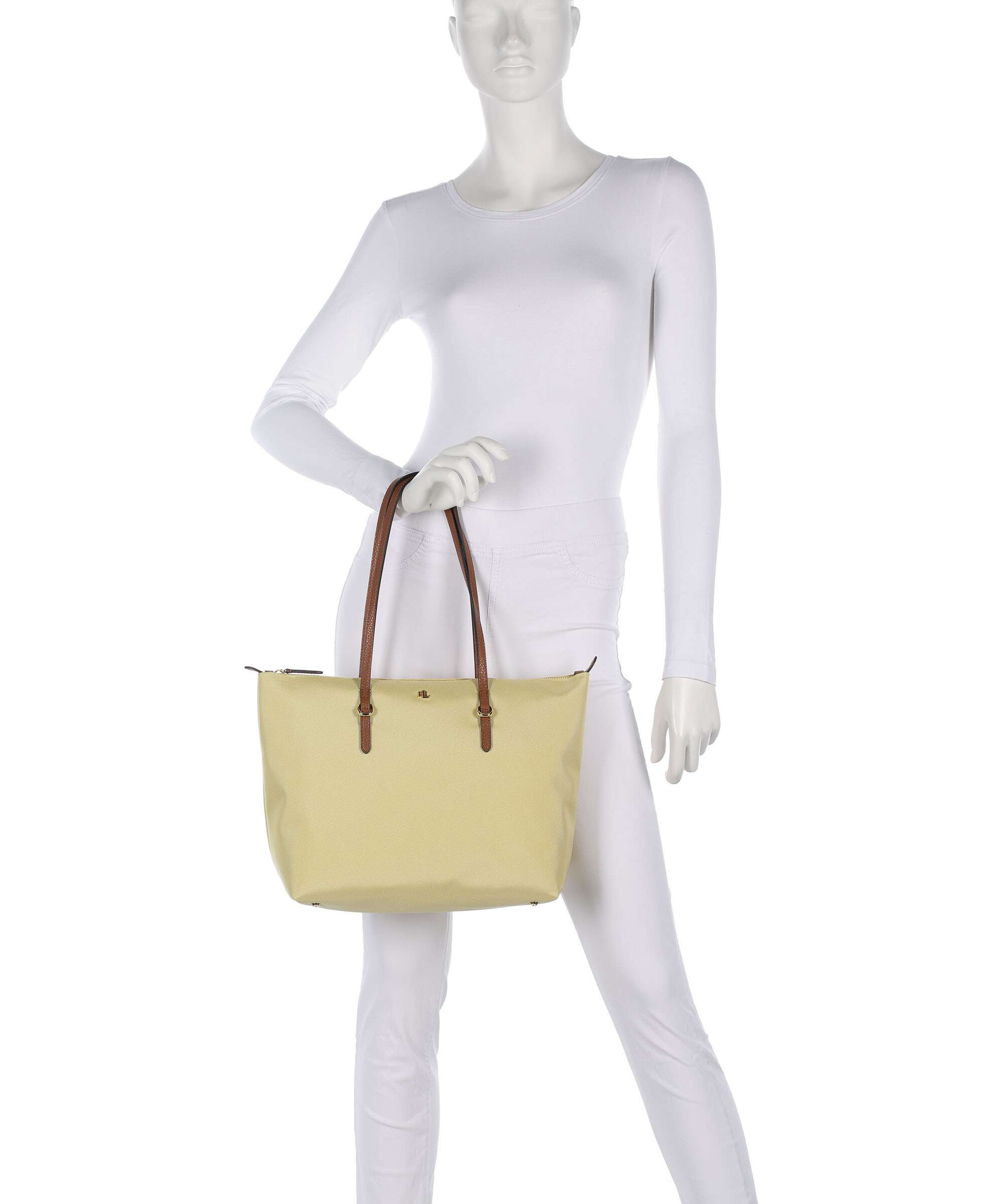 Lauren Ralph Lauren Keaton 26 Torba na zakupy lemon sorbet/lauren tan - Image 3