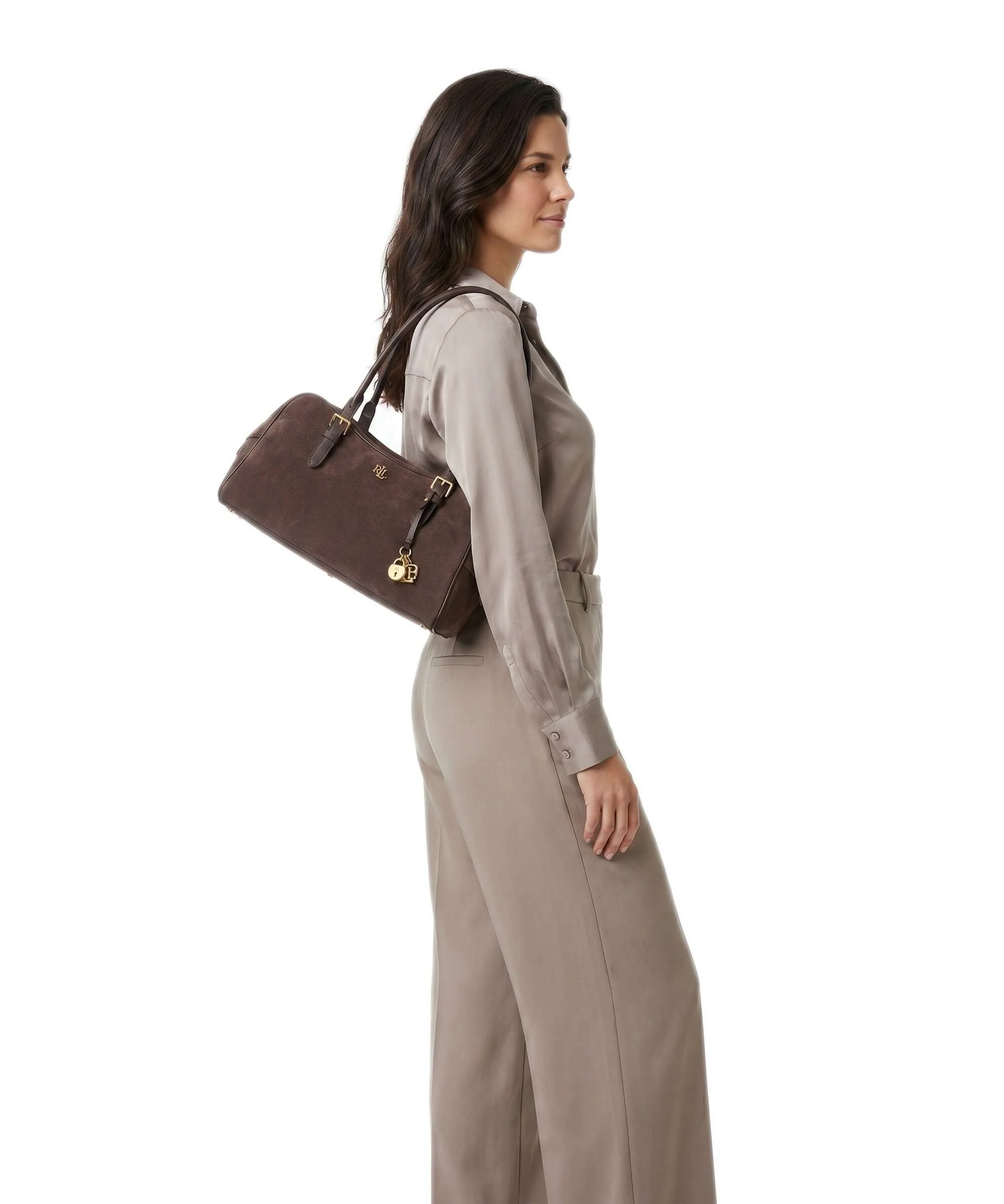 Lauren Ralph Lauren Marcy Large Torba na ramię chestnut brown - Image 3