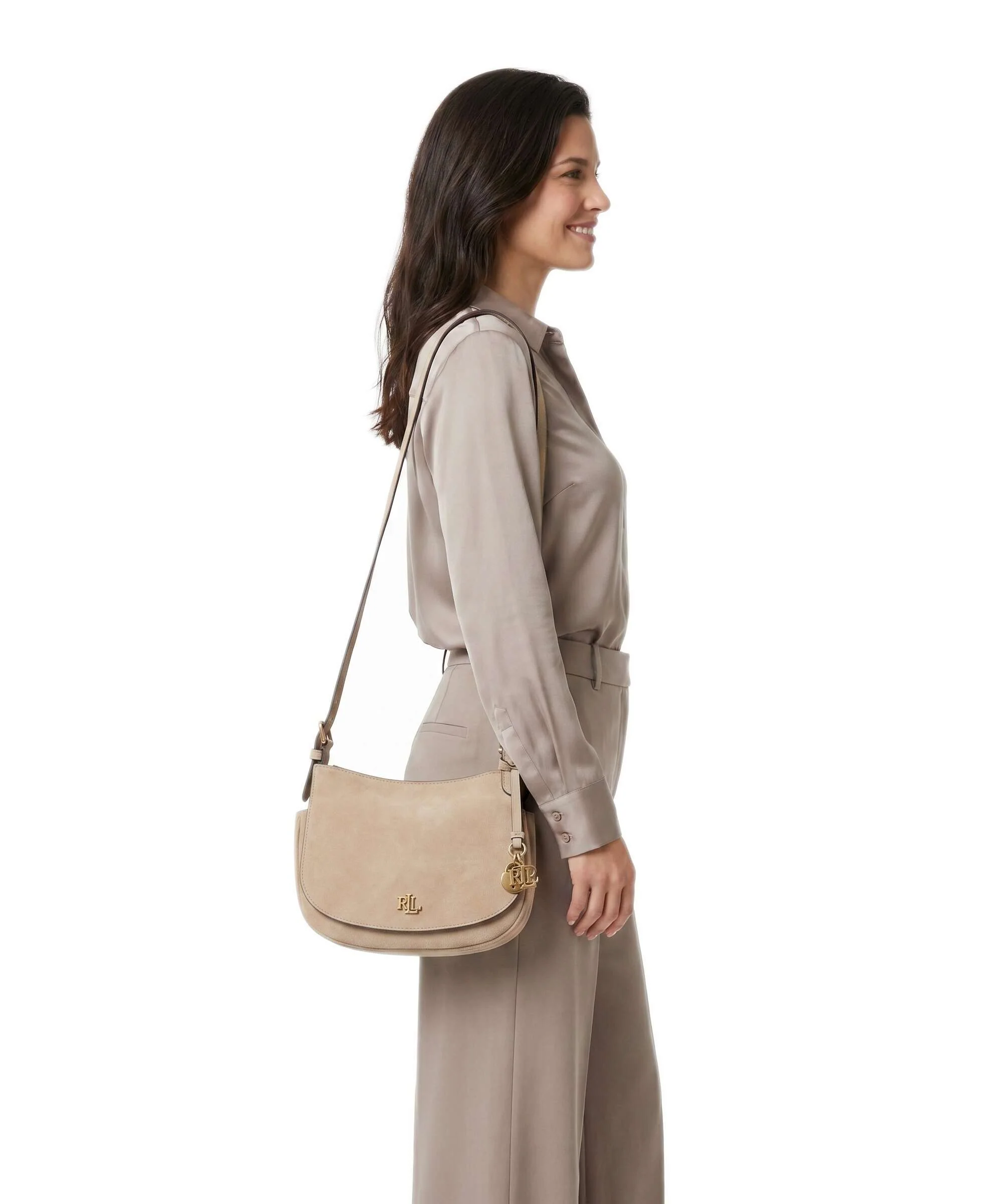 Lauren Ralph Lauren Marcy Medium Torba przez ramię tan - Image 3