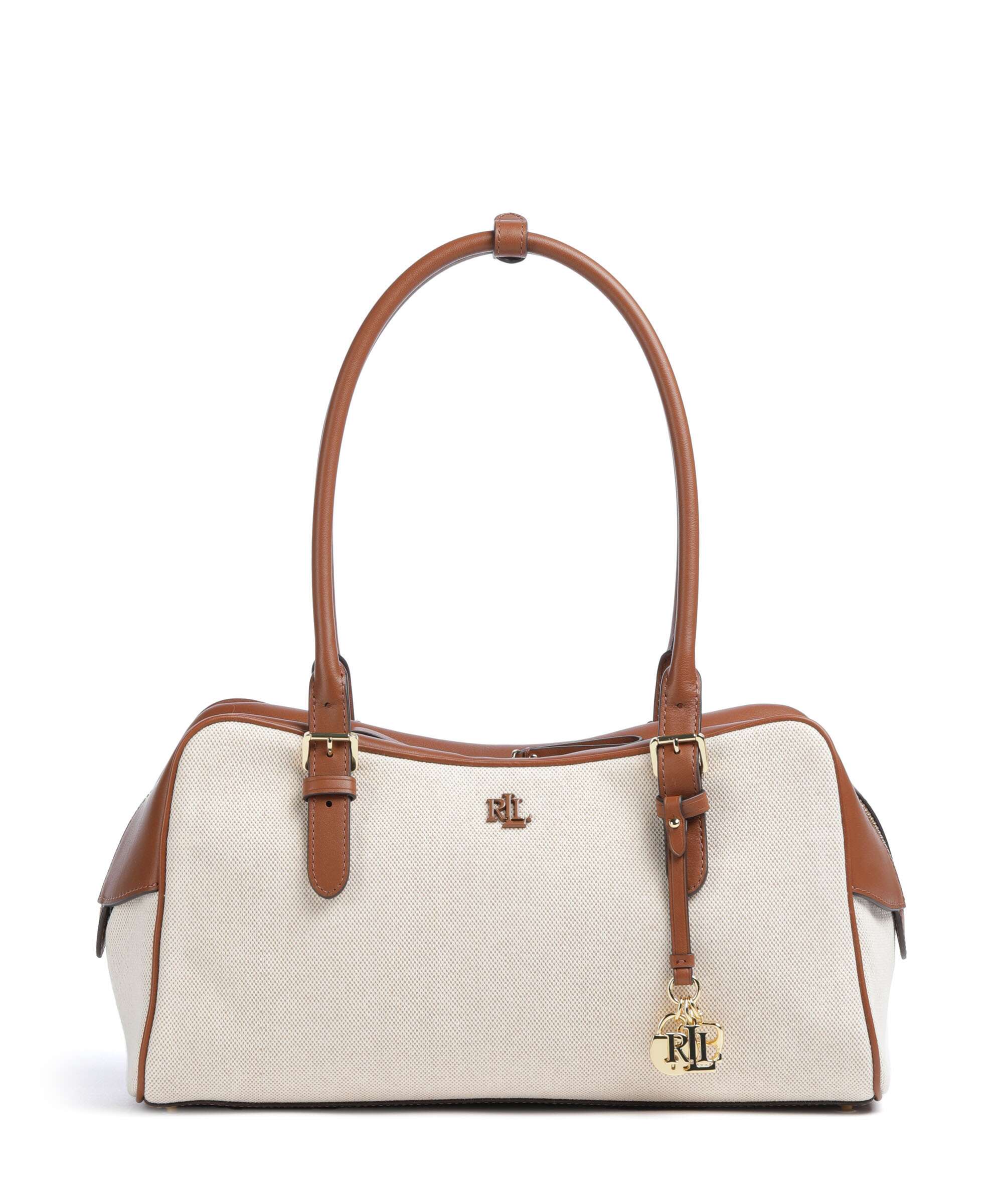 Lauren Ralph Lauren Marcy Torba na ramię natural/buff canvas/lauren tan