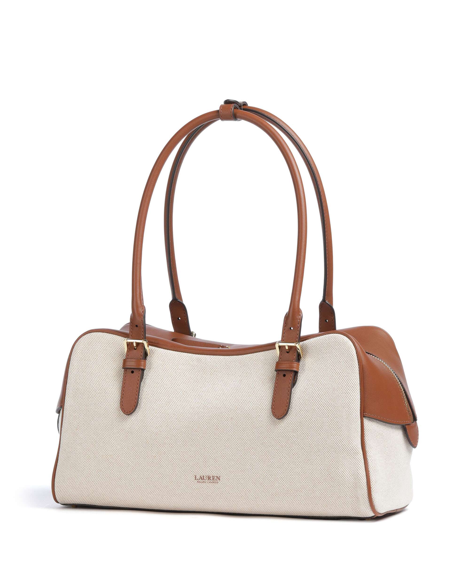 Lauren Ralph Lauren Marcy Torba na ramię natural/buff canvas/lauren tan - Image 2