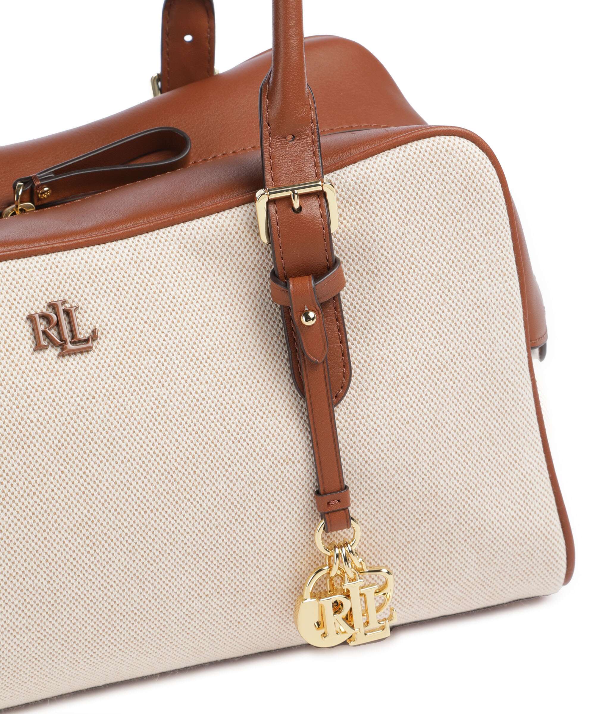 Lauren Ralph Lauren Marcy Torba na ramię natural/buff canvas/lauren tan - Image 4