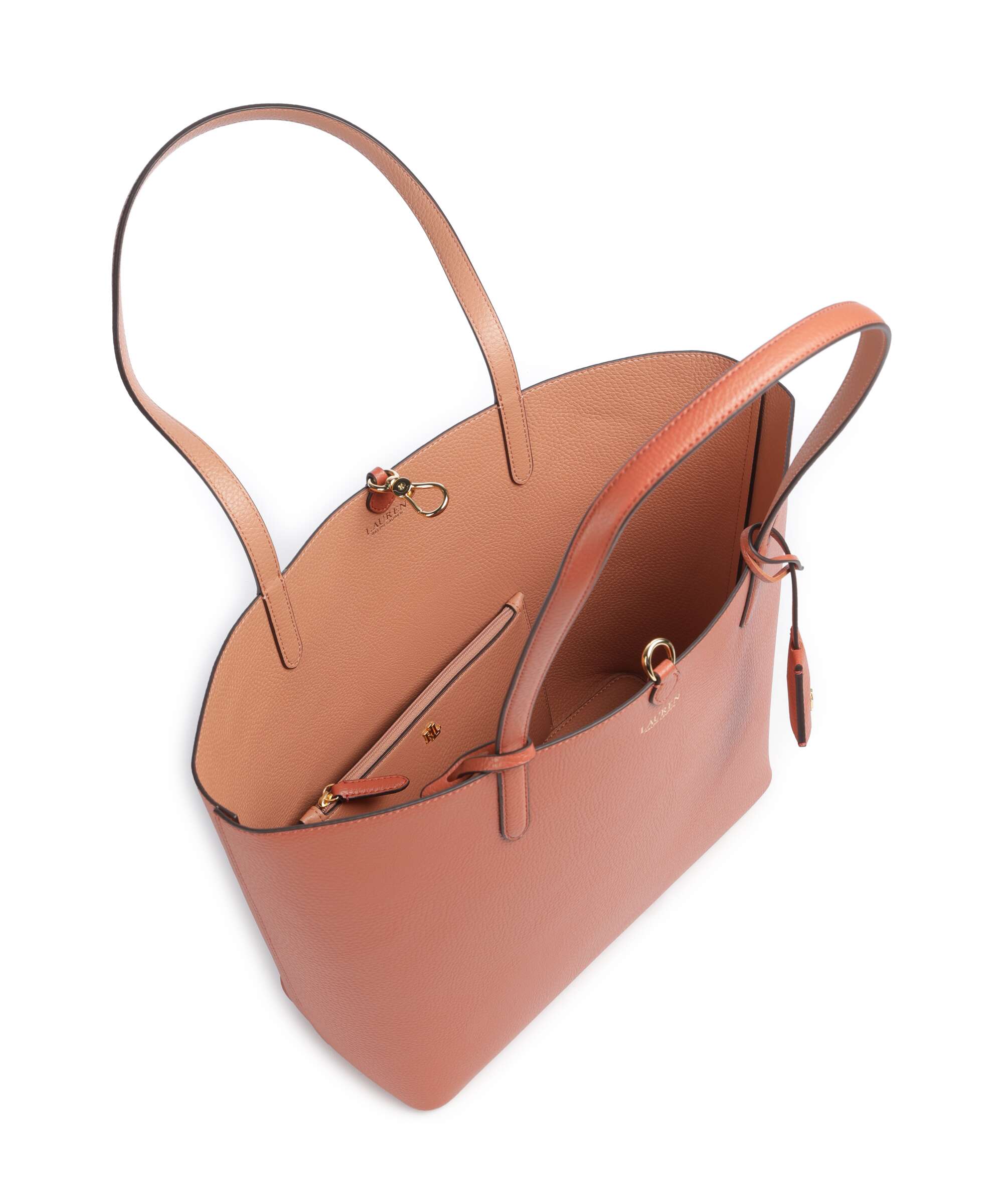 Lauren Ralph Lauren Medium Torba na zakupy red terracotta/pink sienna - Image 6