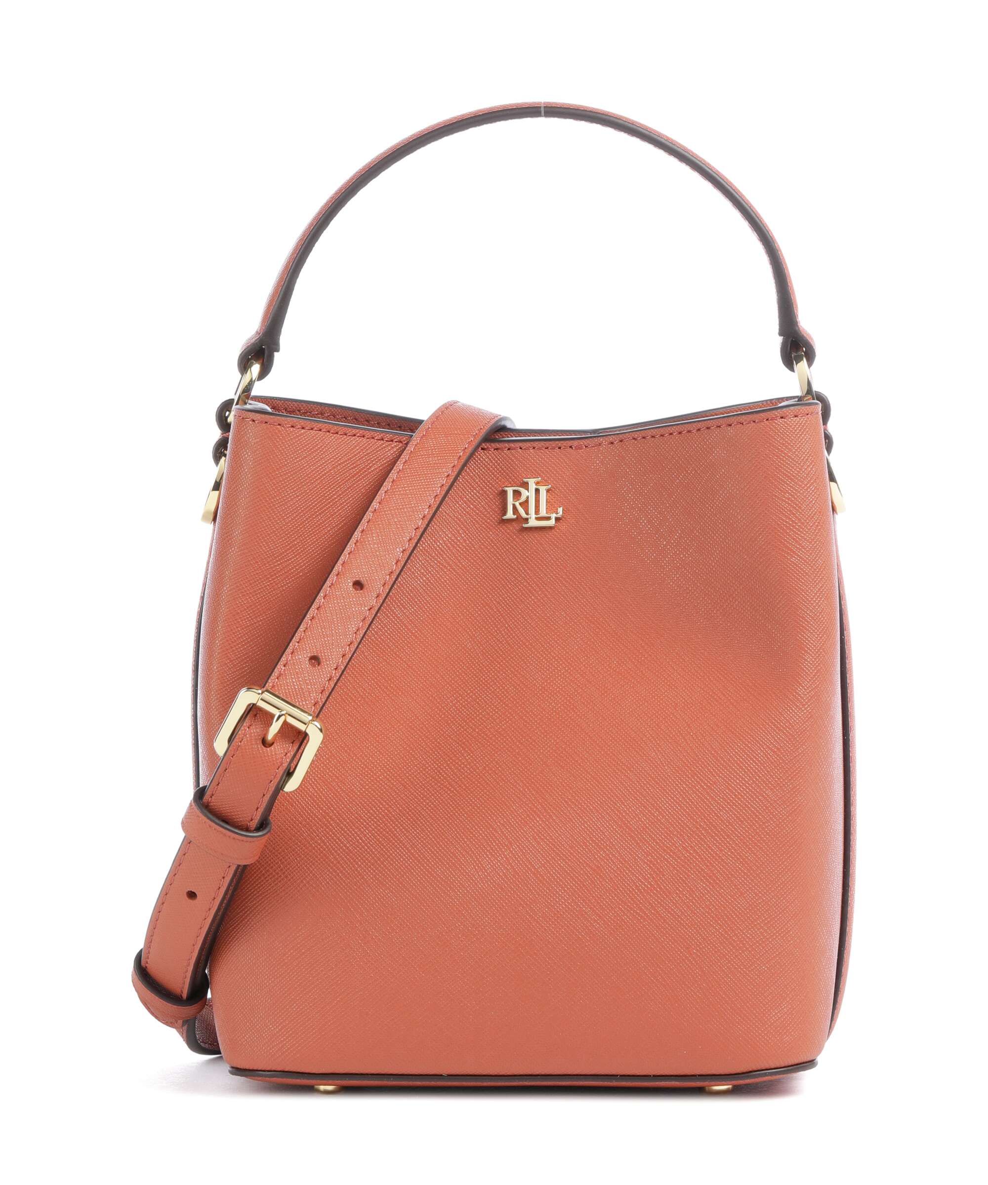 Lauren Ralph Lauren Reese Small Torebka worek red terracotta