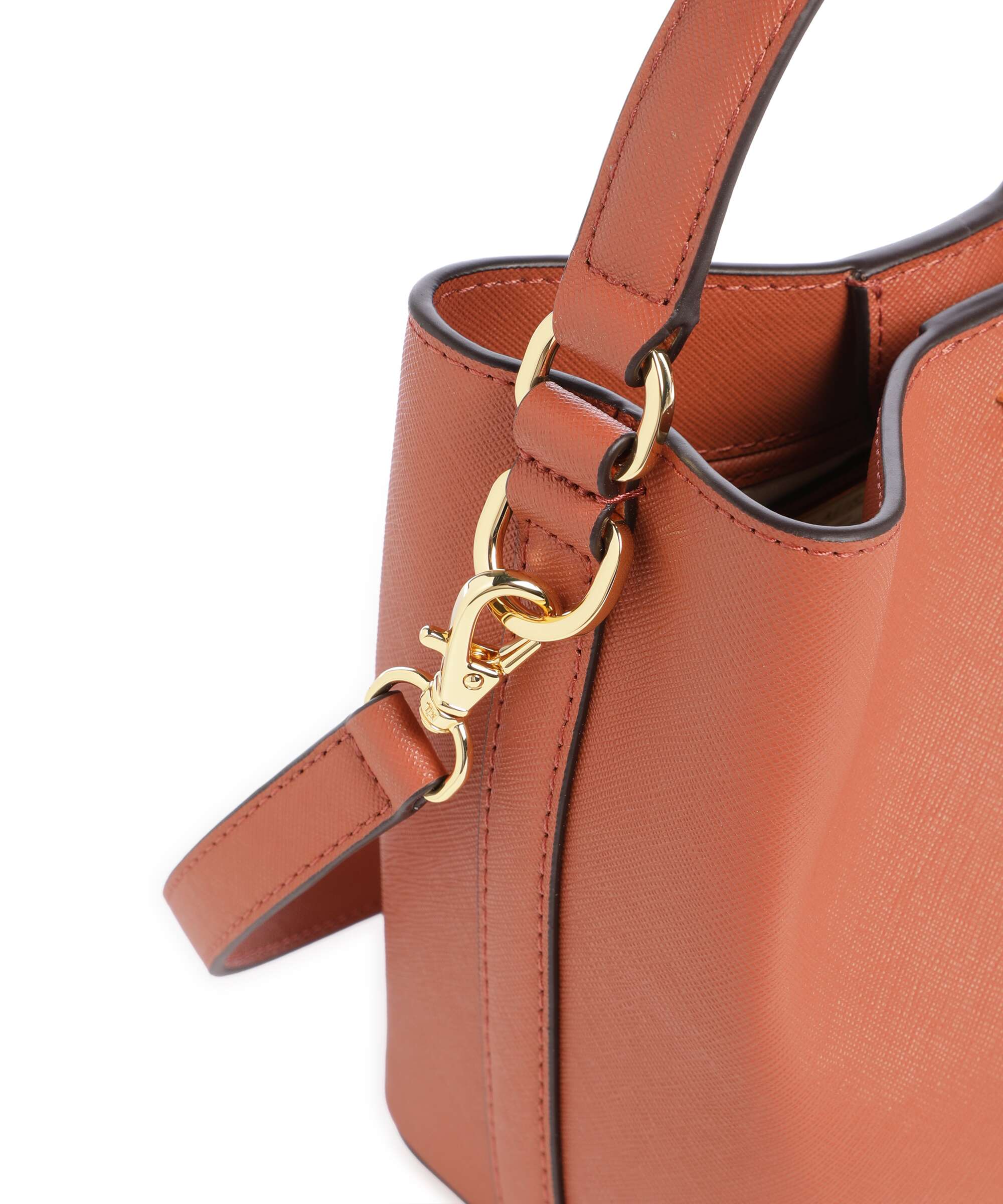 Lauren Ralph Lauren Reese Small Torebka worek red terracotta - Image 4