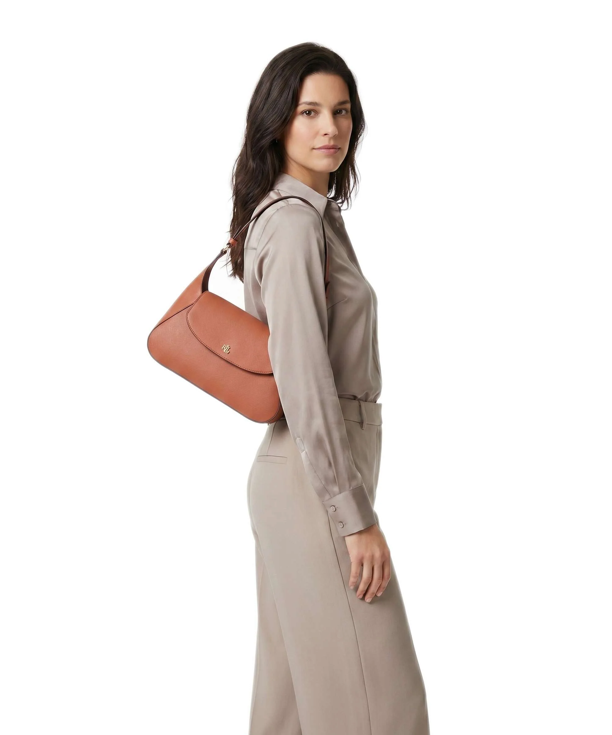 Lauren Ralph Lauren Schylar Medium Torba na ramię red terracotta - Image 3
