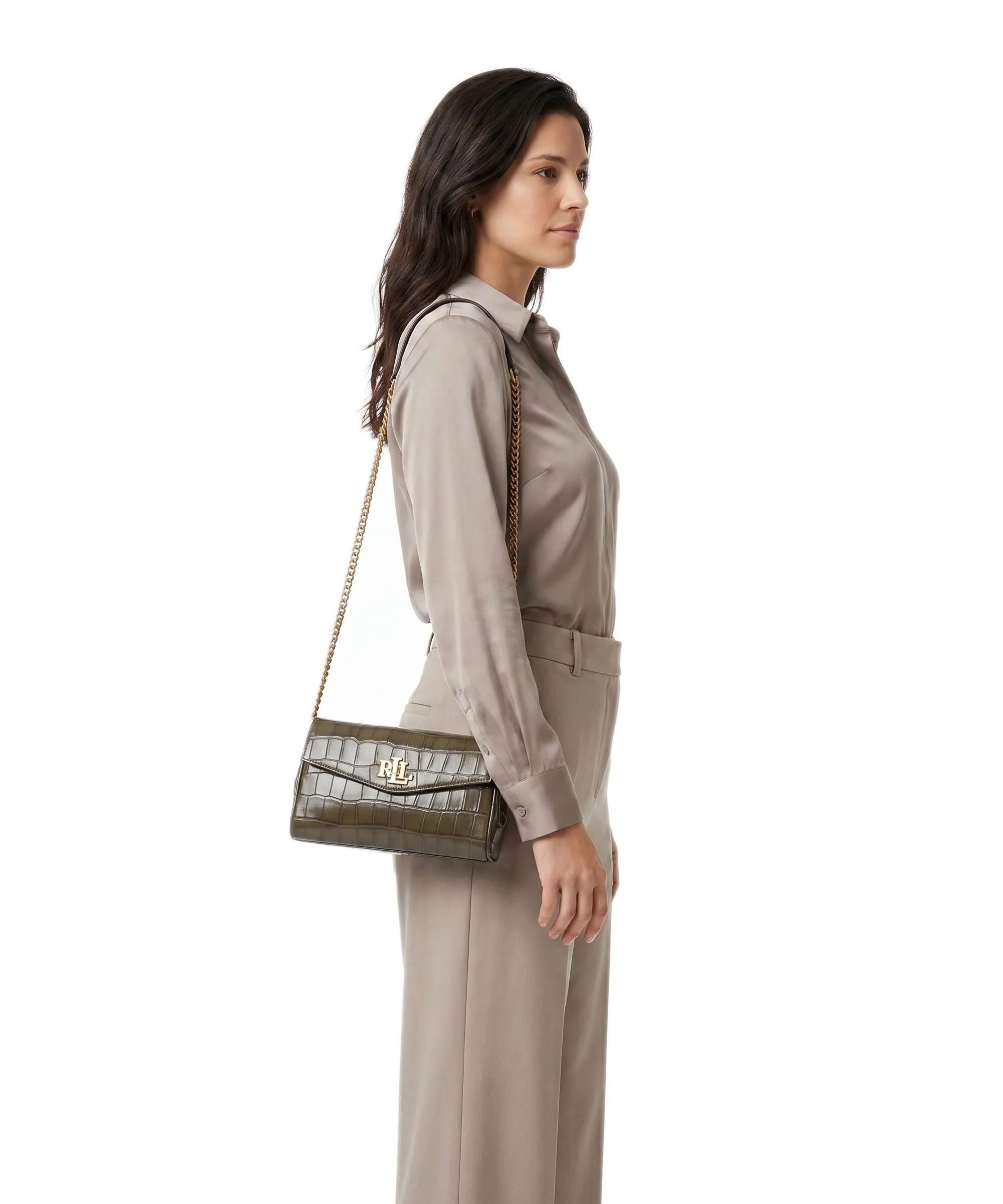 Lauren Ralph Lauren Tanner Large Torba przez ramię botanic green - Image 3