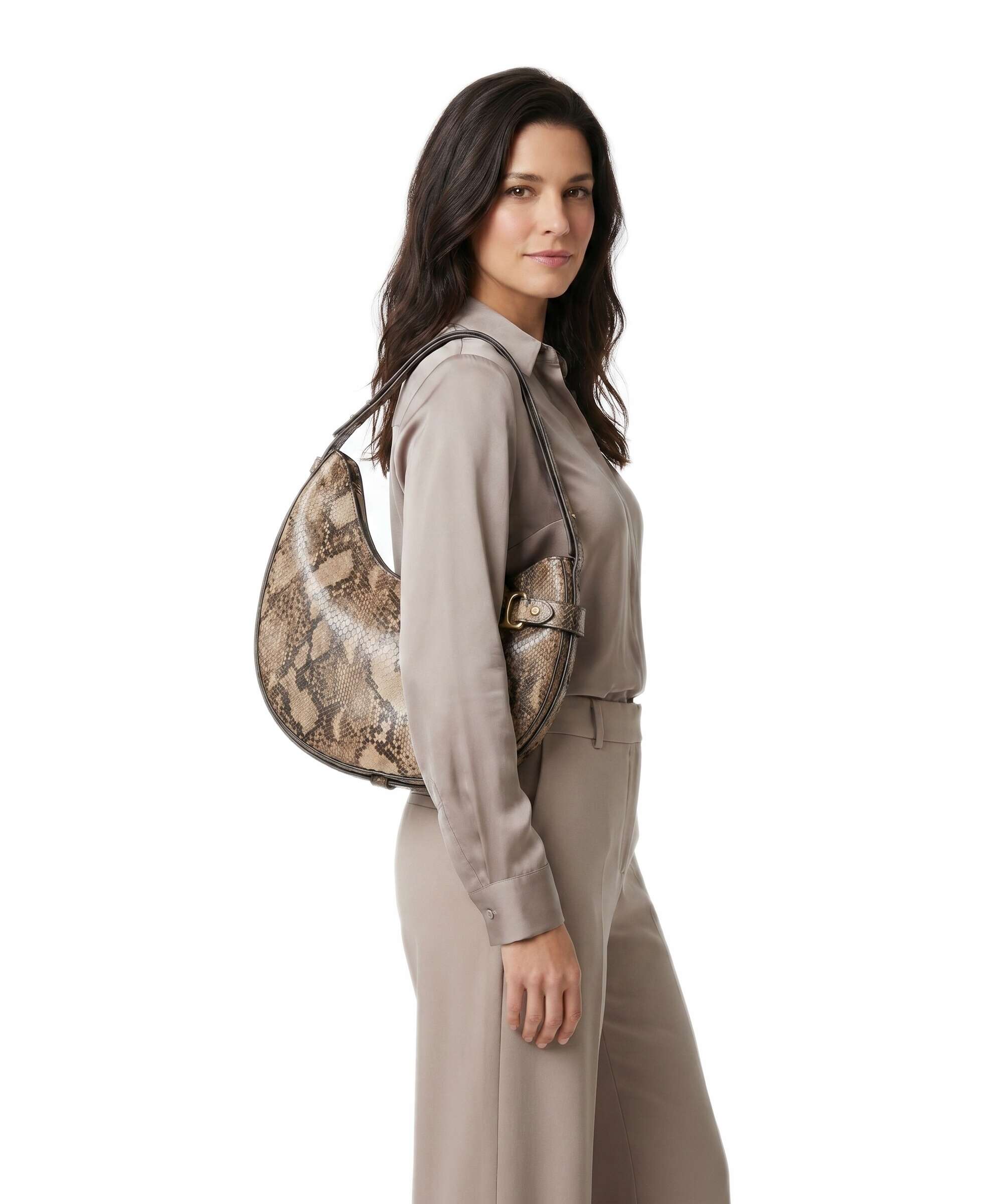 Lauren Ralph Lauren Tasha Large Torebka worek tan multi - Image 4