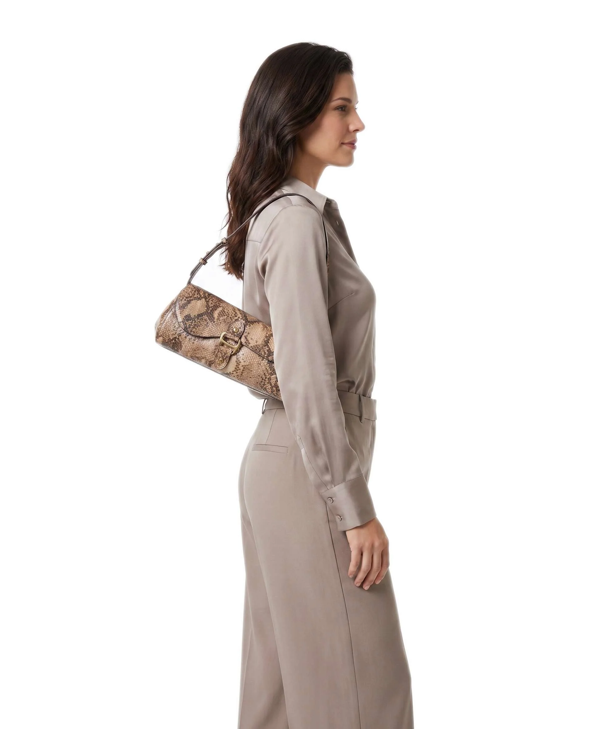 Lauren Ralph Lauren Tasha Medium Torba na ramię tan multi - Image 3