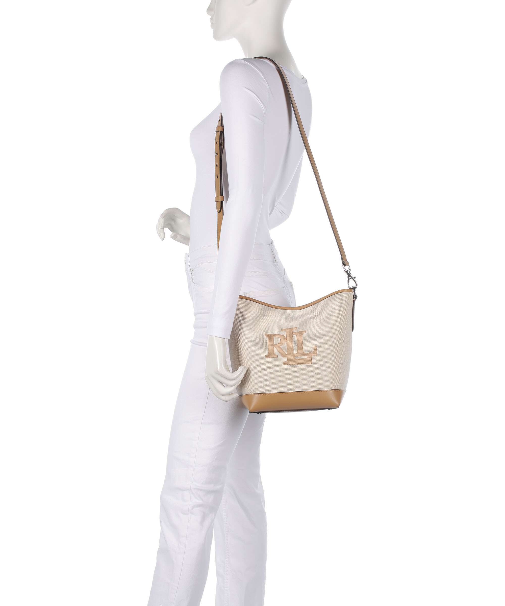 Lauren Ralph Lauren Witley Medium Torebka worek natural buff - Image 4
