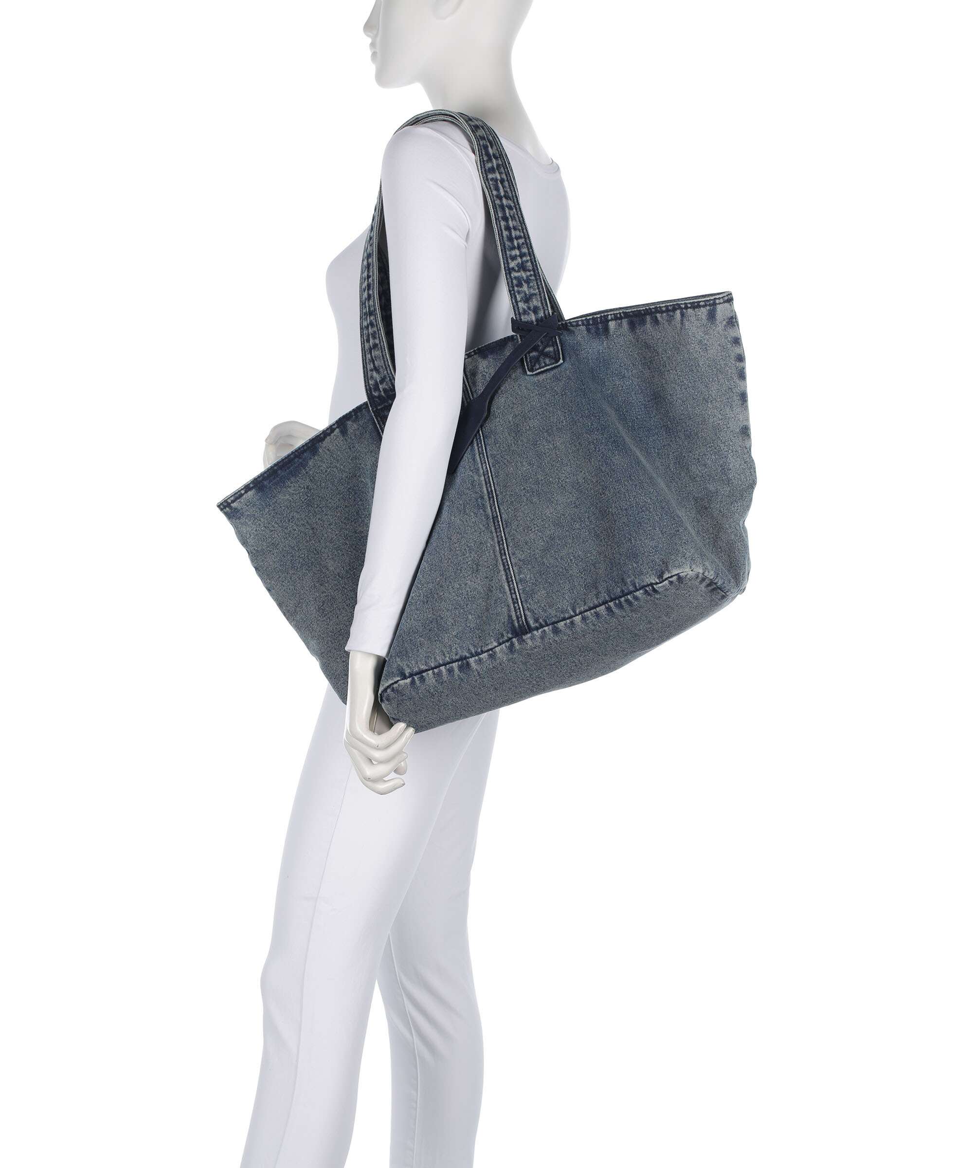 Les Visionnaires Alba Denim Essential Torba na zakupy washed denim - Image 3