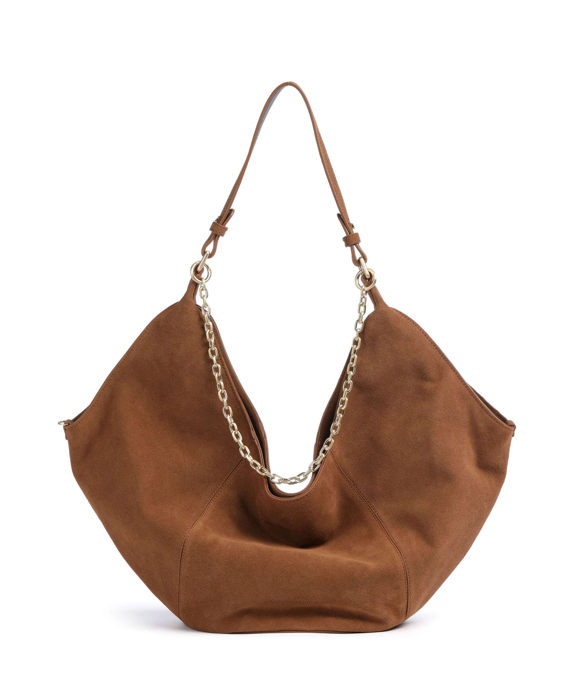 Les Visionnaires Amelie Cozy Chain Torebka worek cognac