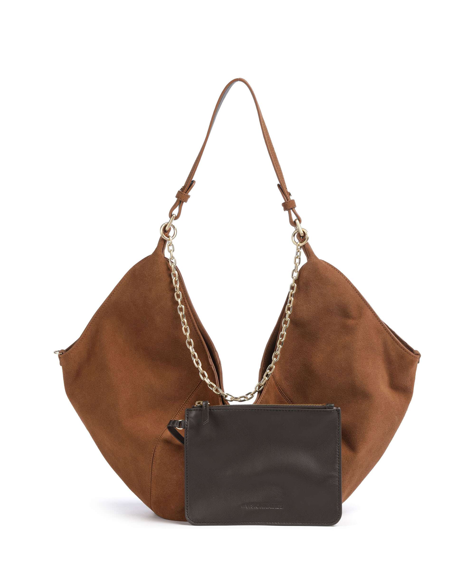Les Visionnaires Amelie Cozy Chain Torebka worek cognac - Image 4