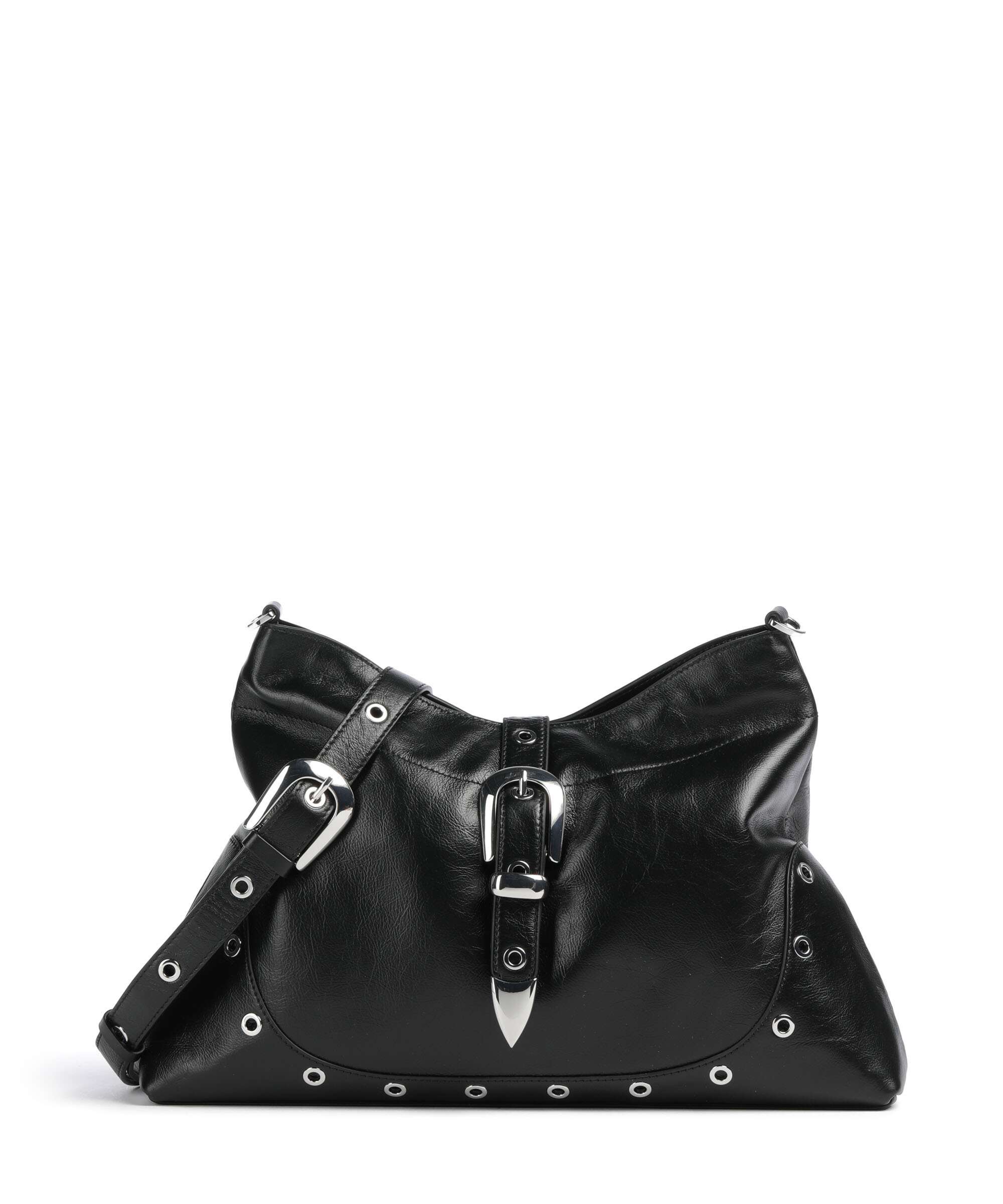 Les Visionnaires Elisa Rivet Glossy Torebka worek black